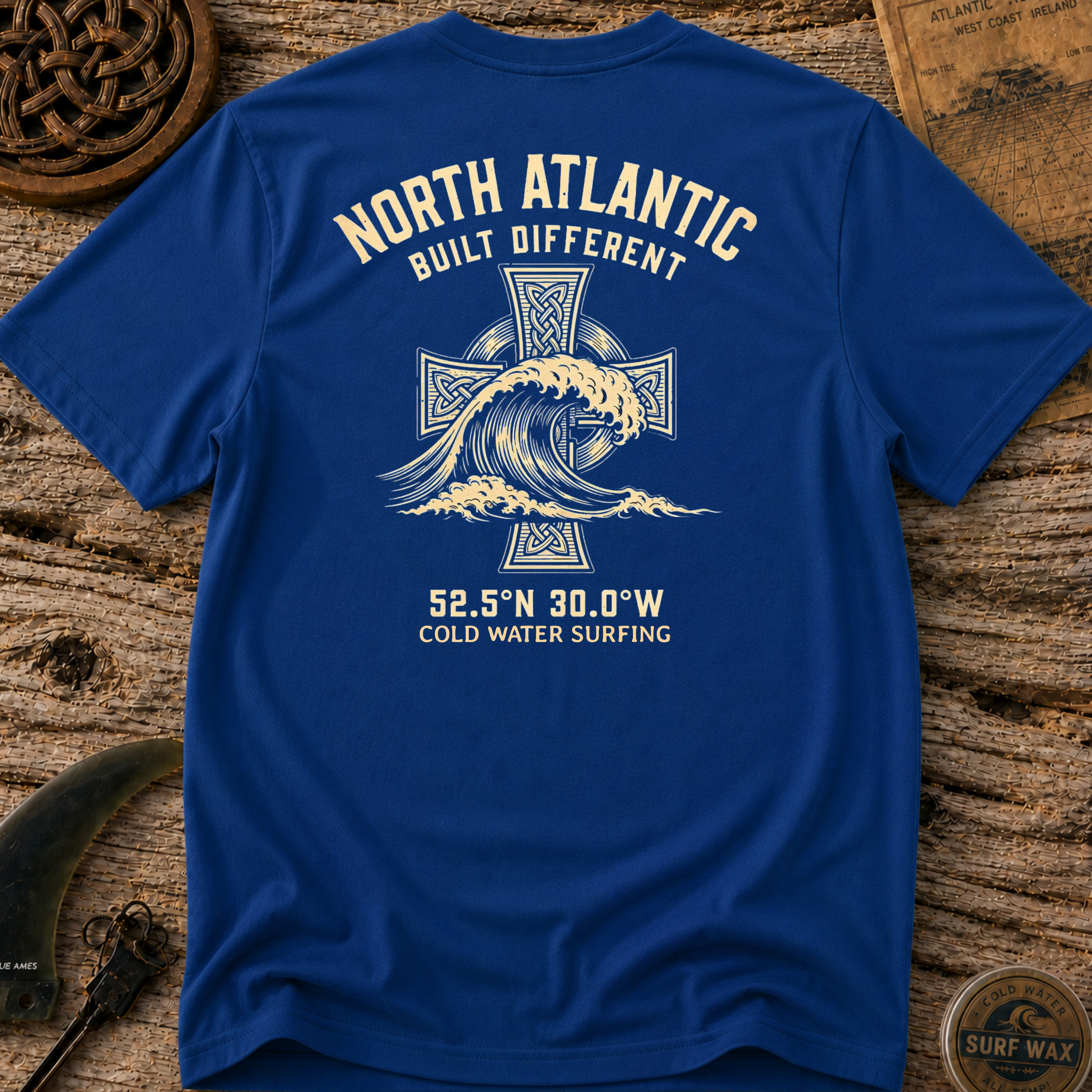 North Atlantic Celtic Cross Surfing T-shirt