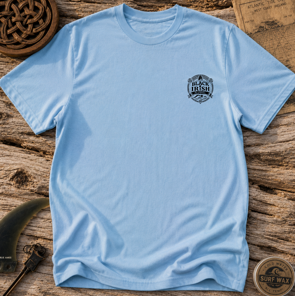 Black Irish Surf Board Rack Surfing T-shirt