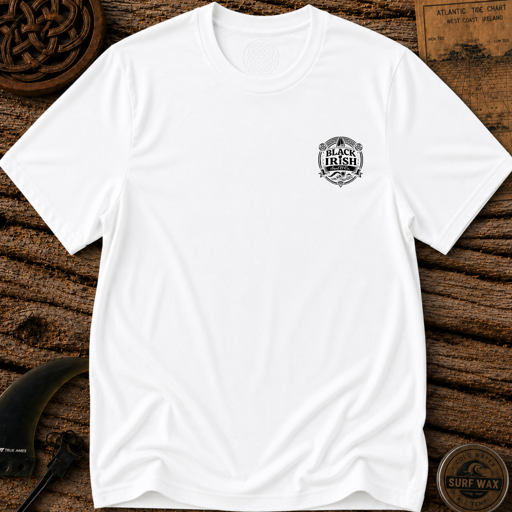 Black Irish Surf Board Rack Surfing T-shirt
