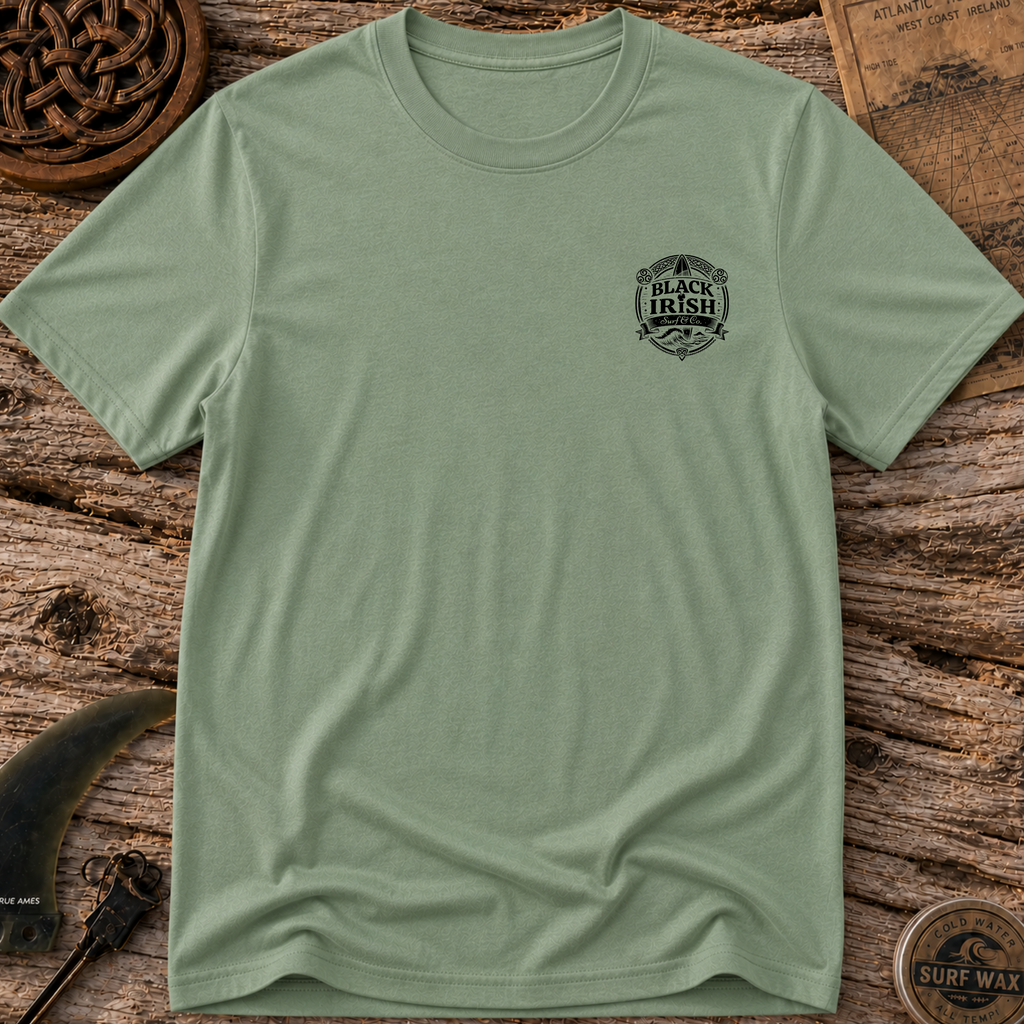 Black Irish Surf Board Rack Surfing T-shirt