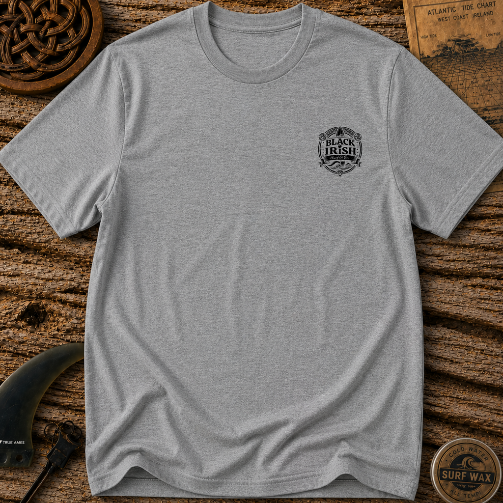 Black Irish Surf Board Rack Surfing T-shirt