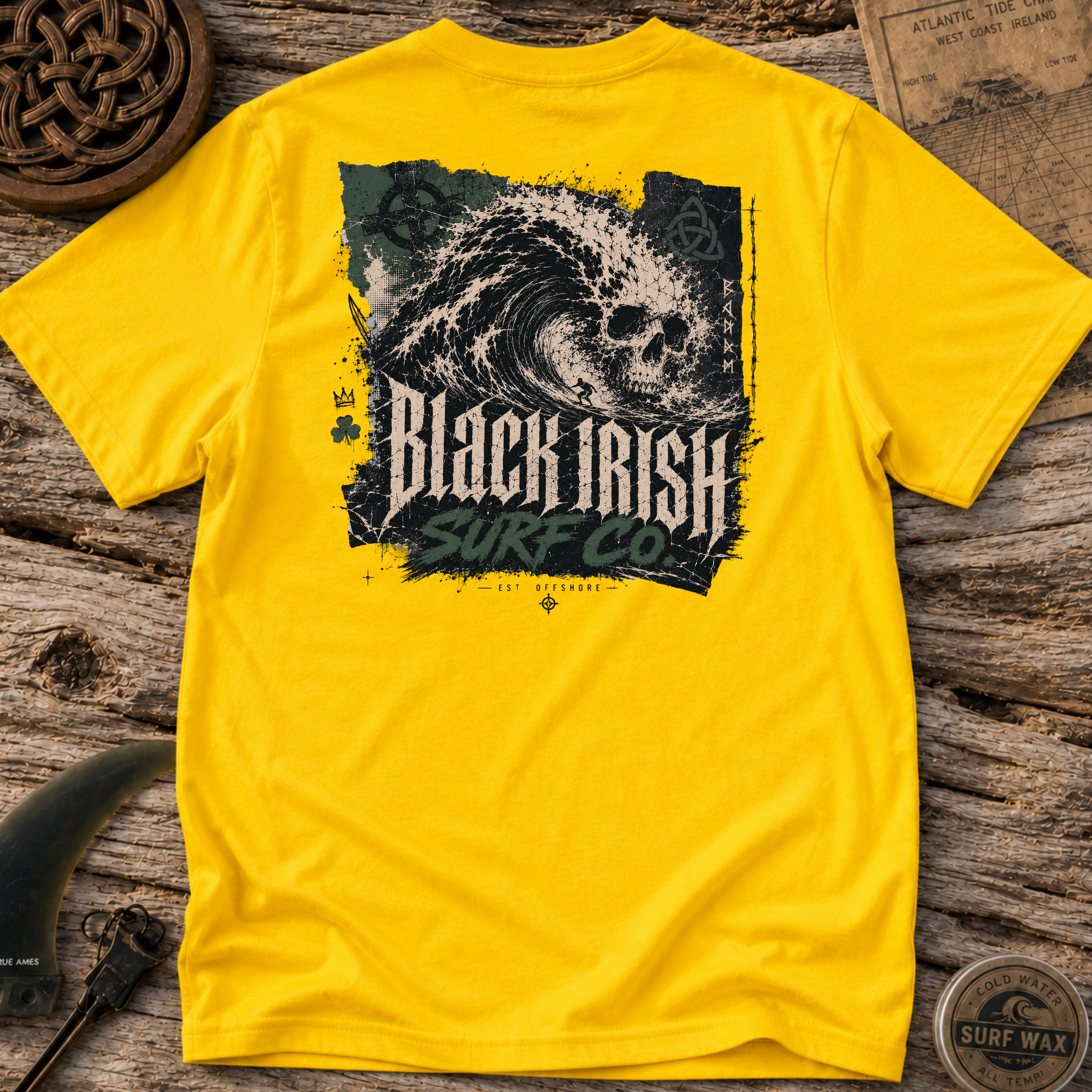 Skull Tidal Wave Surfing T-shirt
