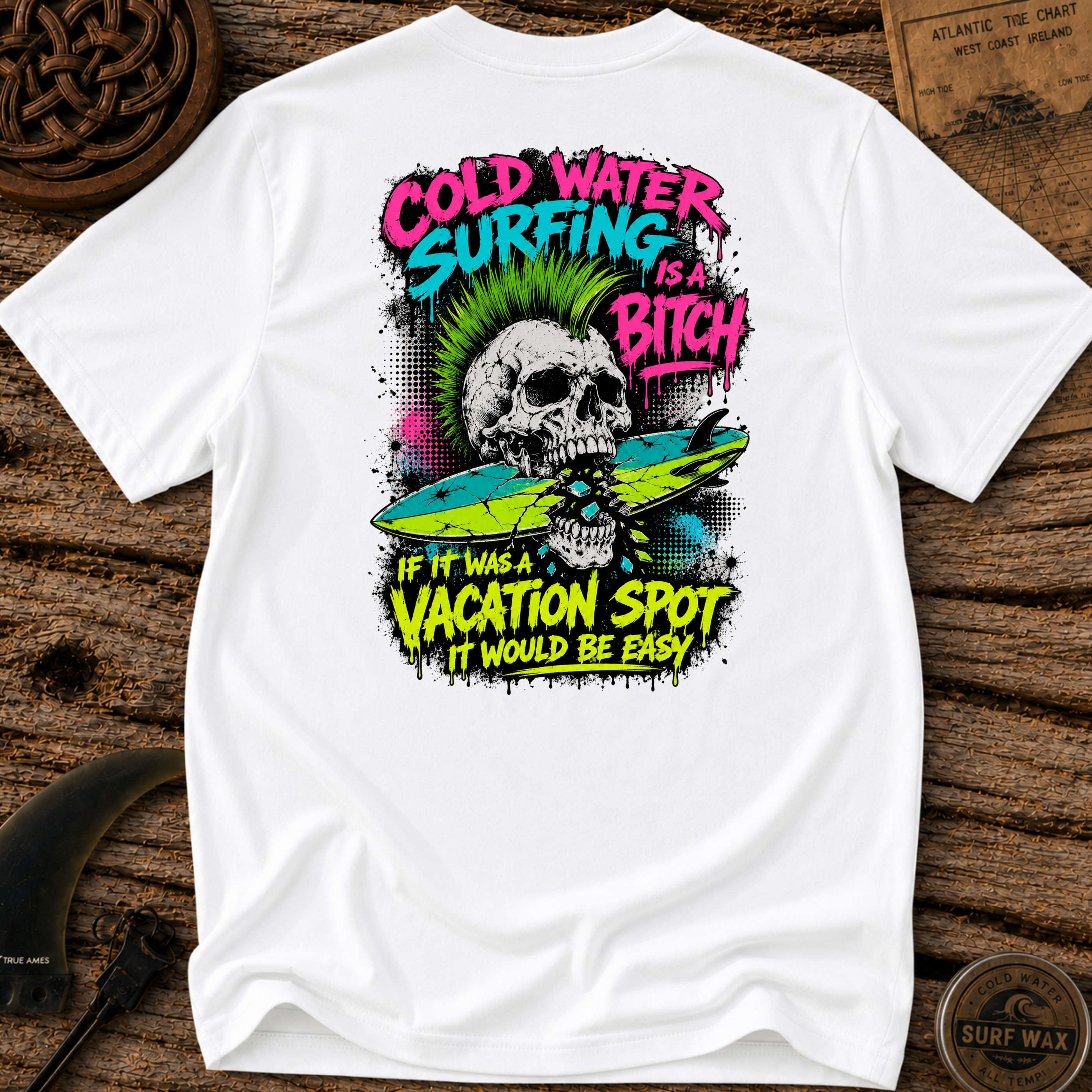 Black Irish Cold Water Surfing Is A Bitch Surfing T-shirt