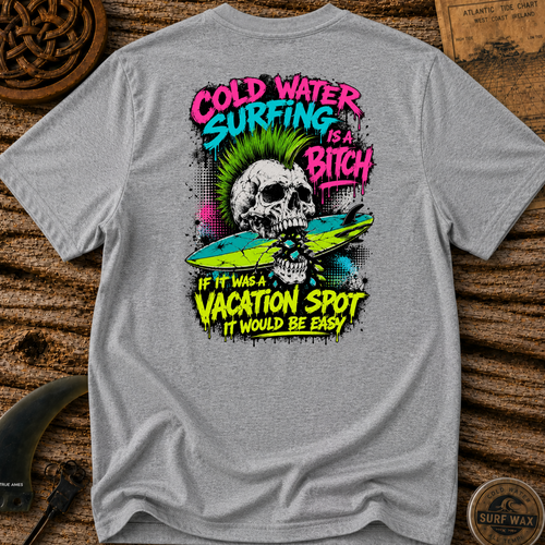 Black Irish Cold Water Surfing Is A Bitch Surfing T-shirt