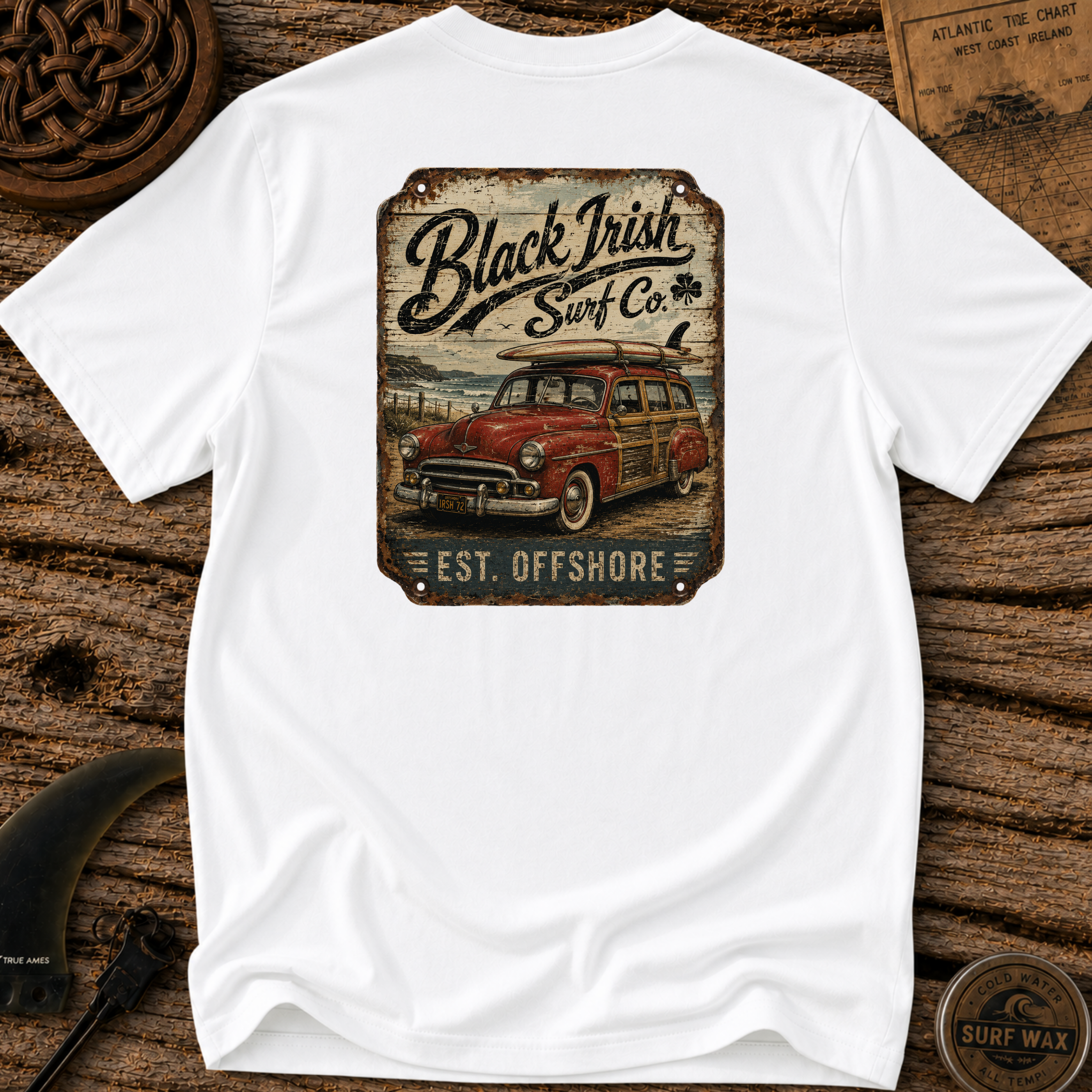 Woody Surf Wagon  Surfing T-shirt