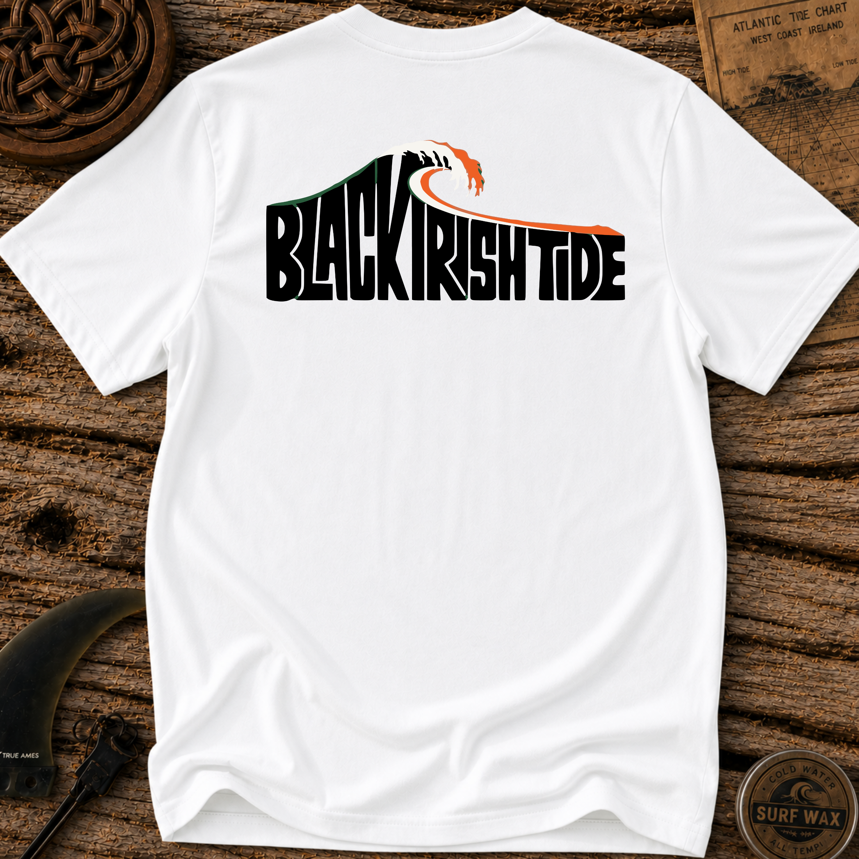 Black Irish Tide Surfing T-shirt