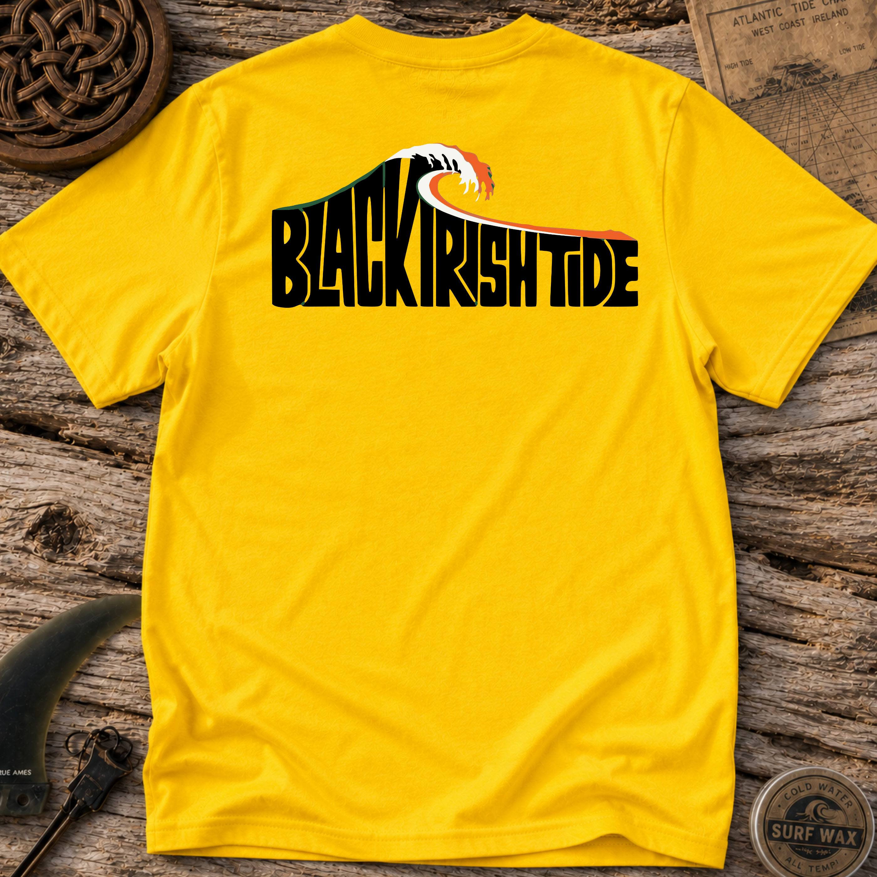 Black Irish Tide Surfing T-shirt