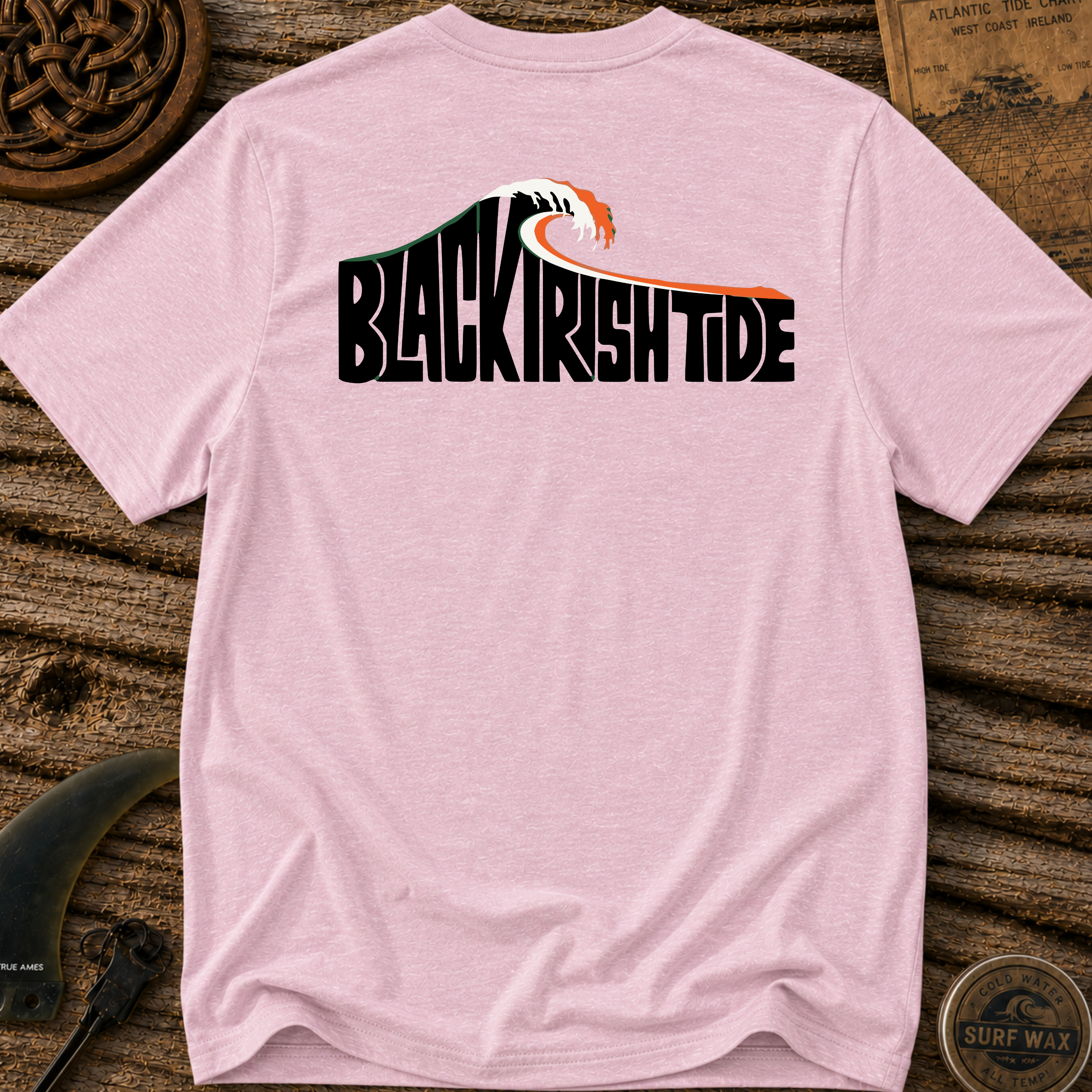Black Irish Tide Surfing T-shirt