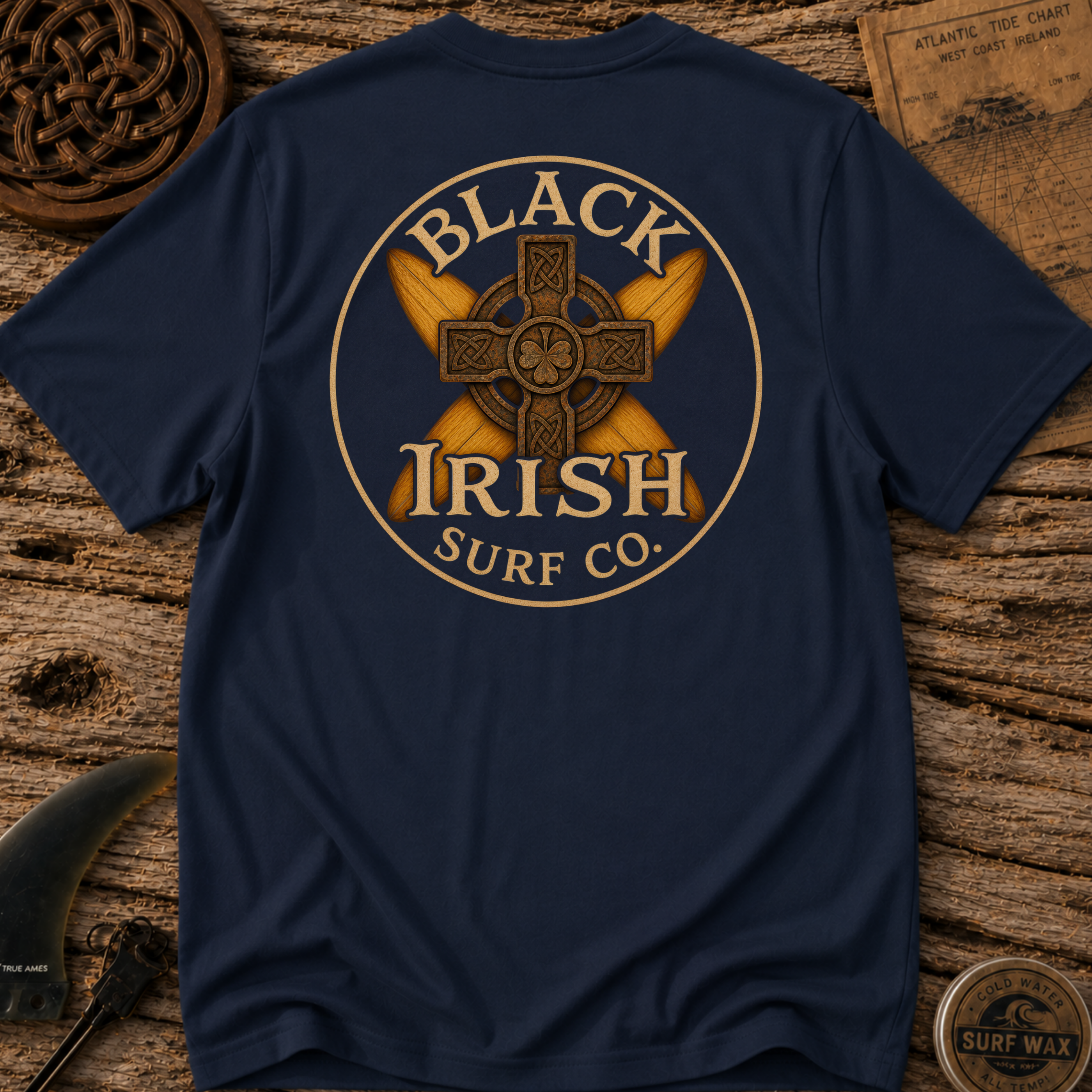 Cross Boards & Celtic Cross  Surfing T-shirt