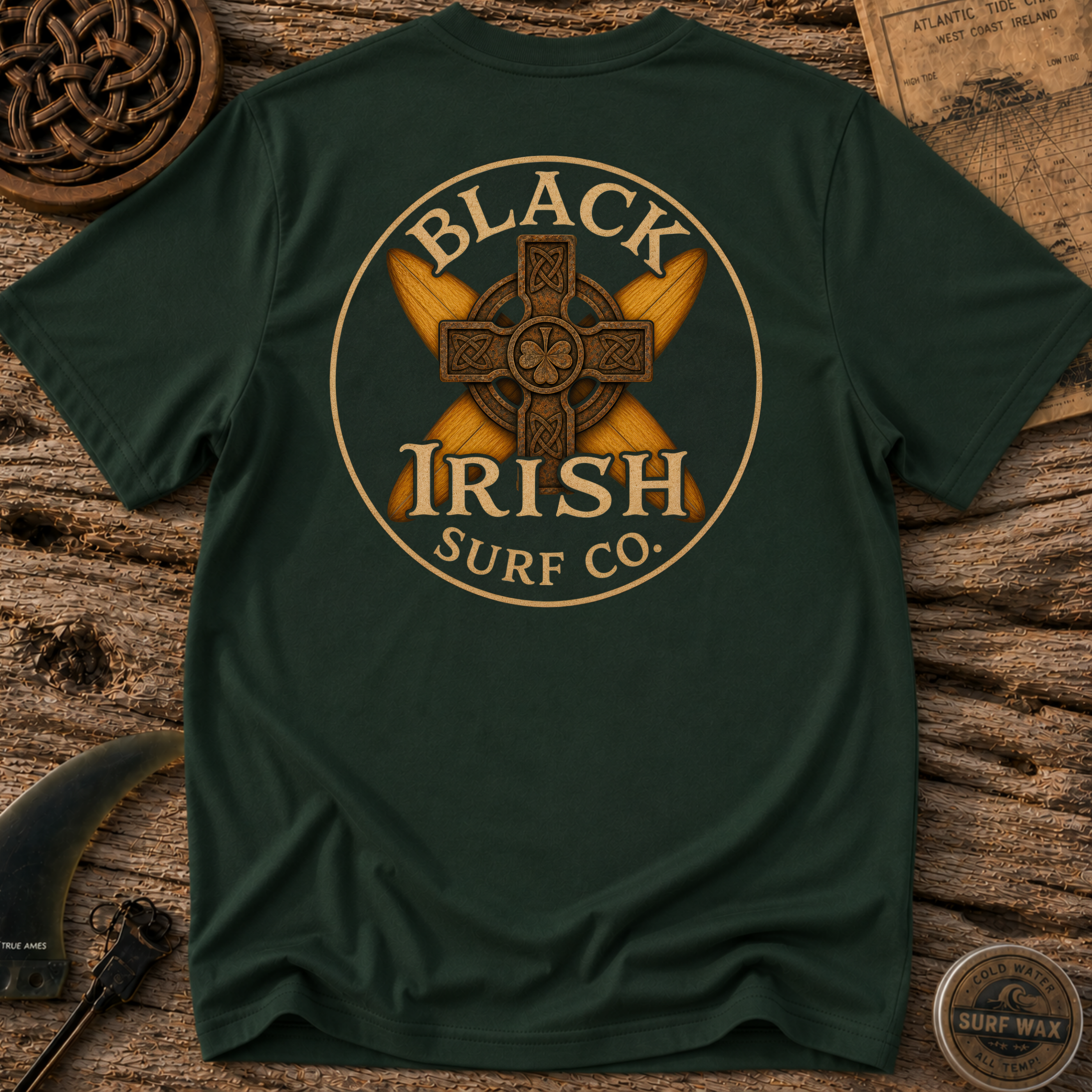 Cross Boards & Celtic Cross  Surfing T-shirt