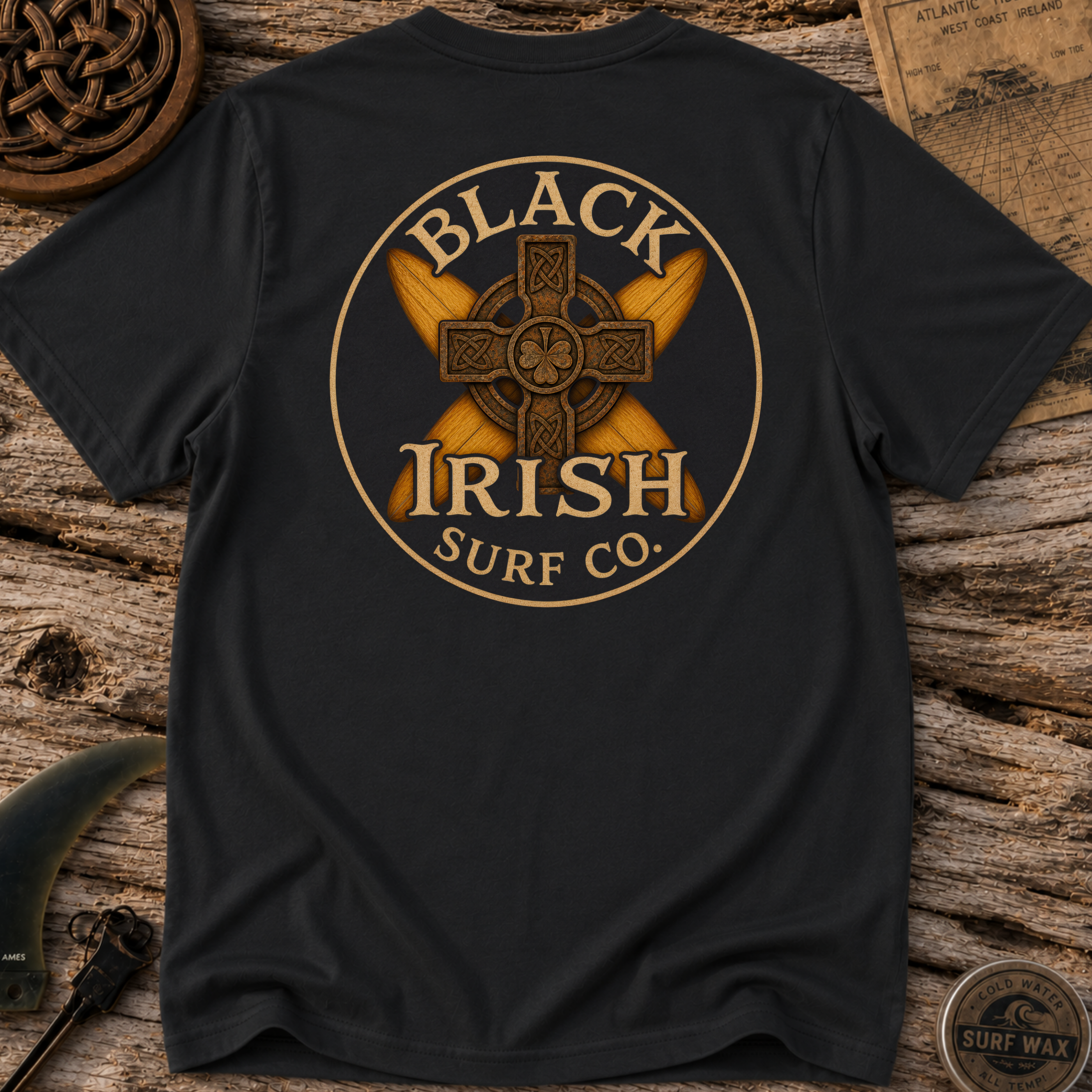 Cross Boards & Celtic Cross  Surfing T-shirt