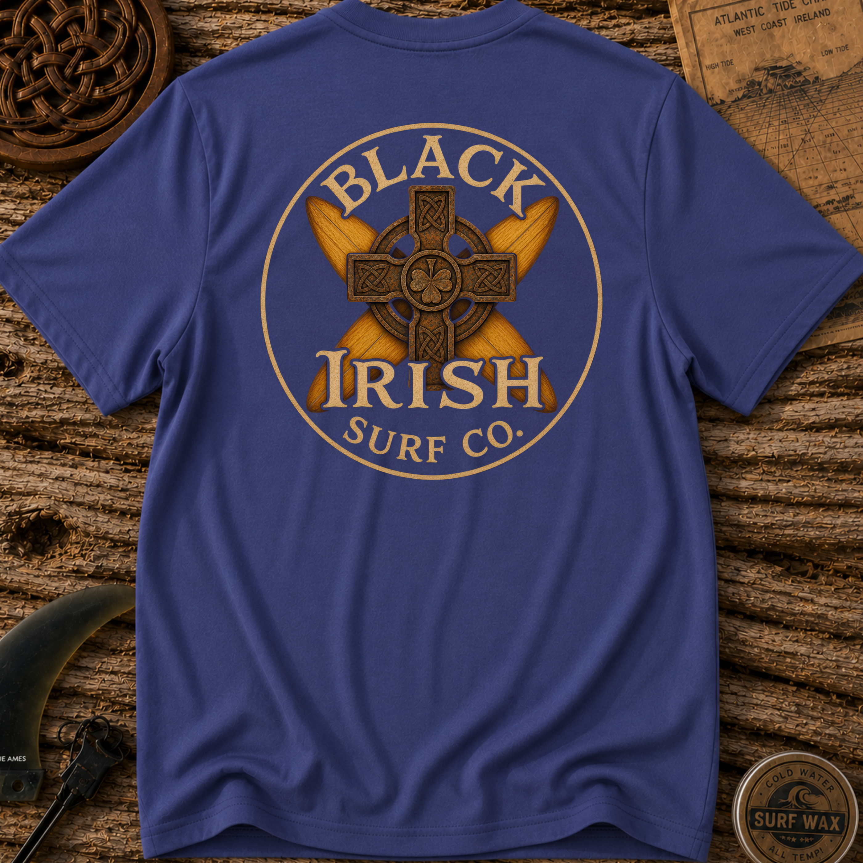 Cross Boards & Celtic Cross  Surfing T-shirt