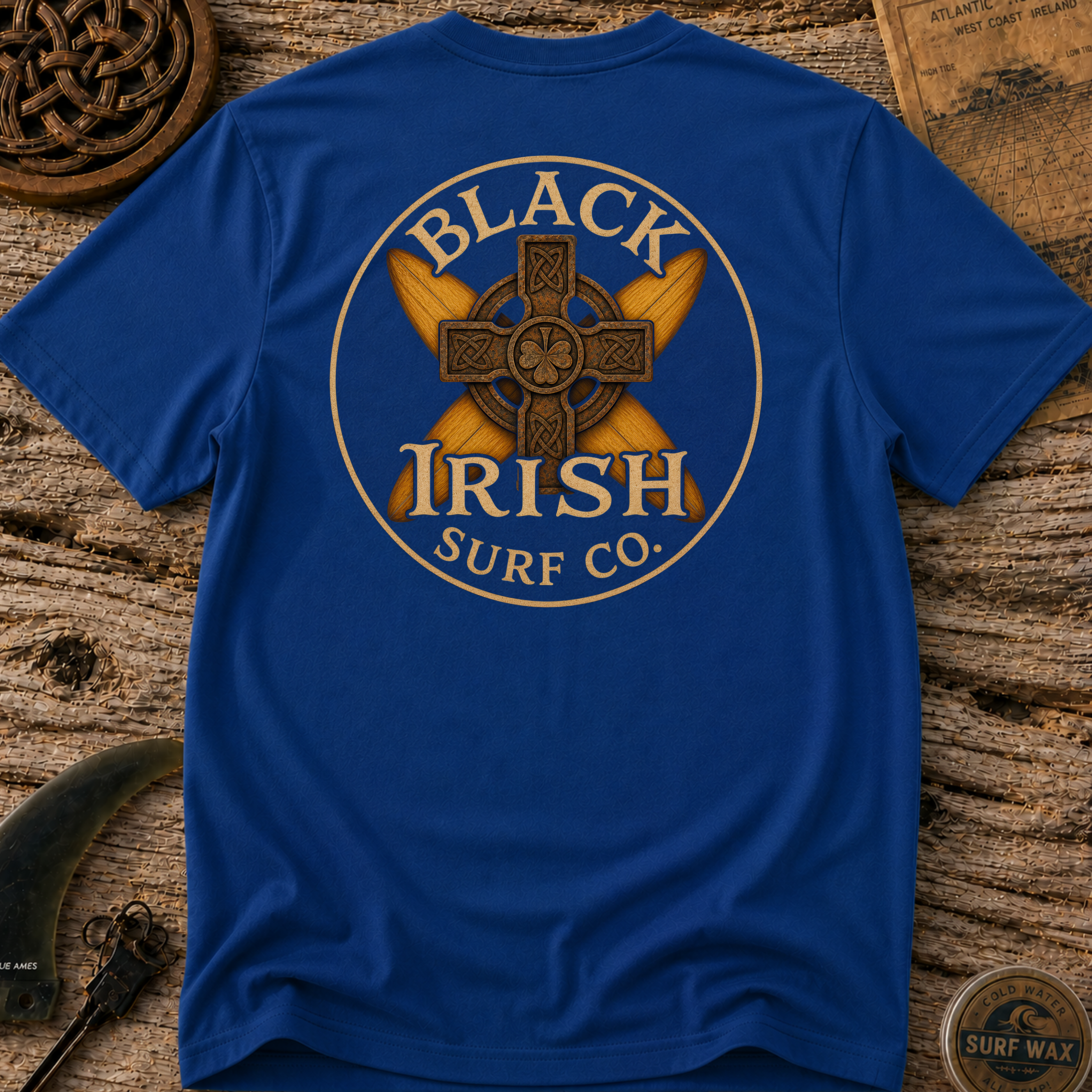 Cross Boards & Celtic Cross  Surfing T-shirt