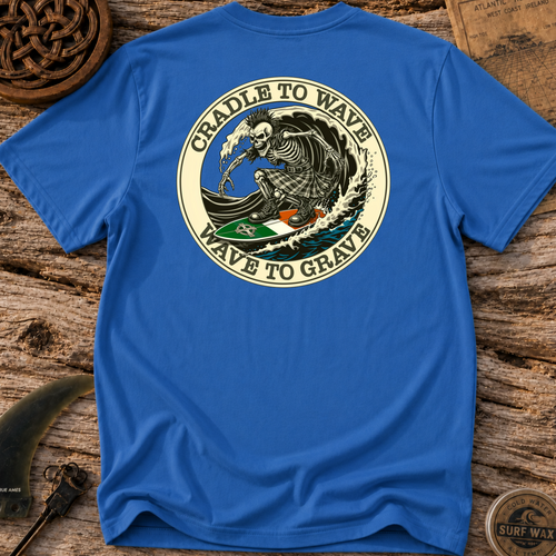 Black Irish Surf Co Bones Surfing T-shirt