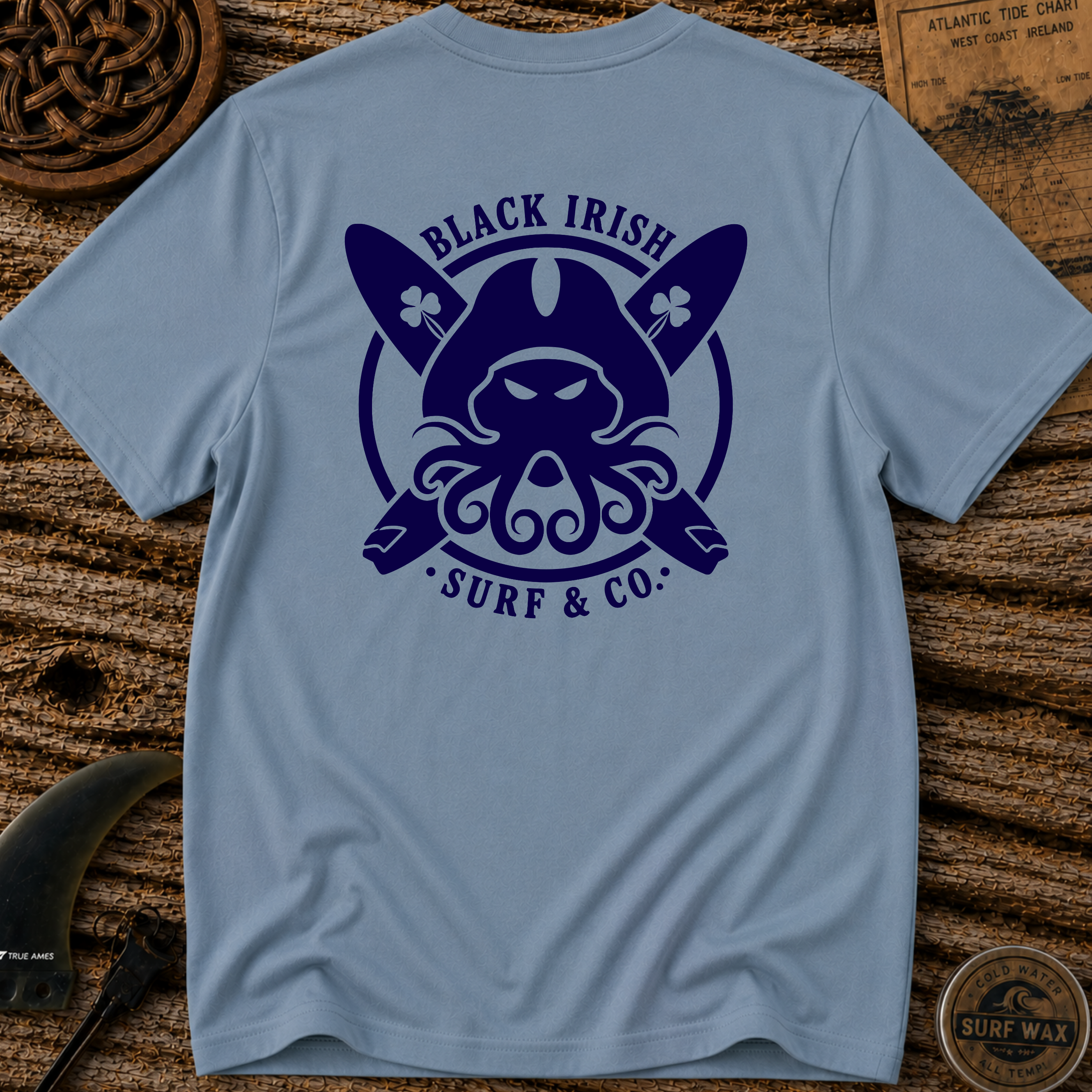 Black Irish Surf Co. Octopirate T-shirt