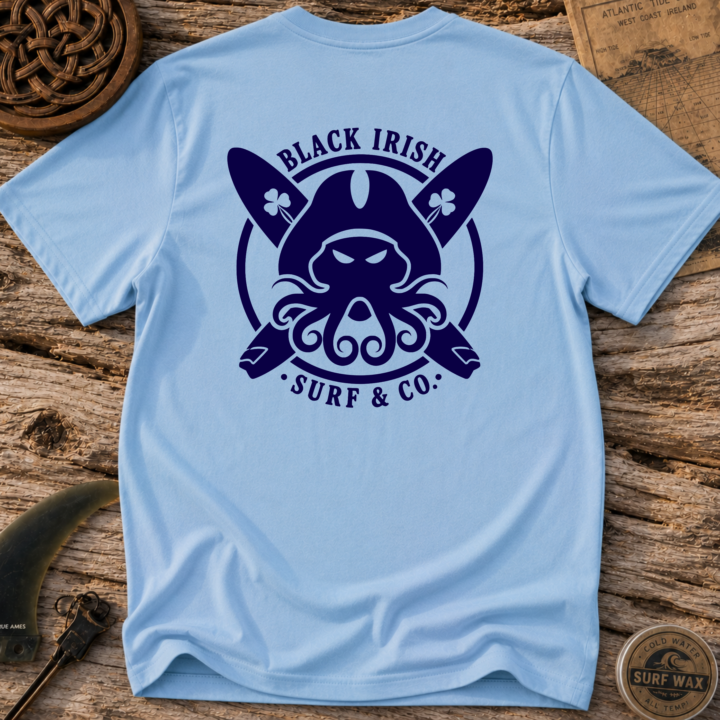 Black Irish Surf Co. Octopirate T-shirt
