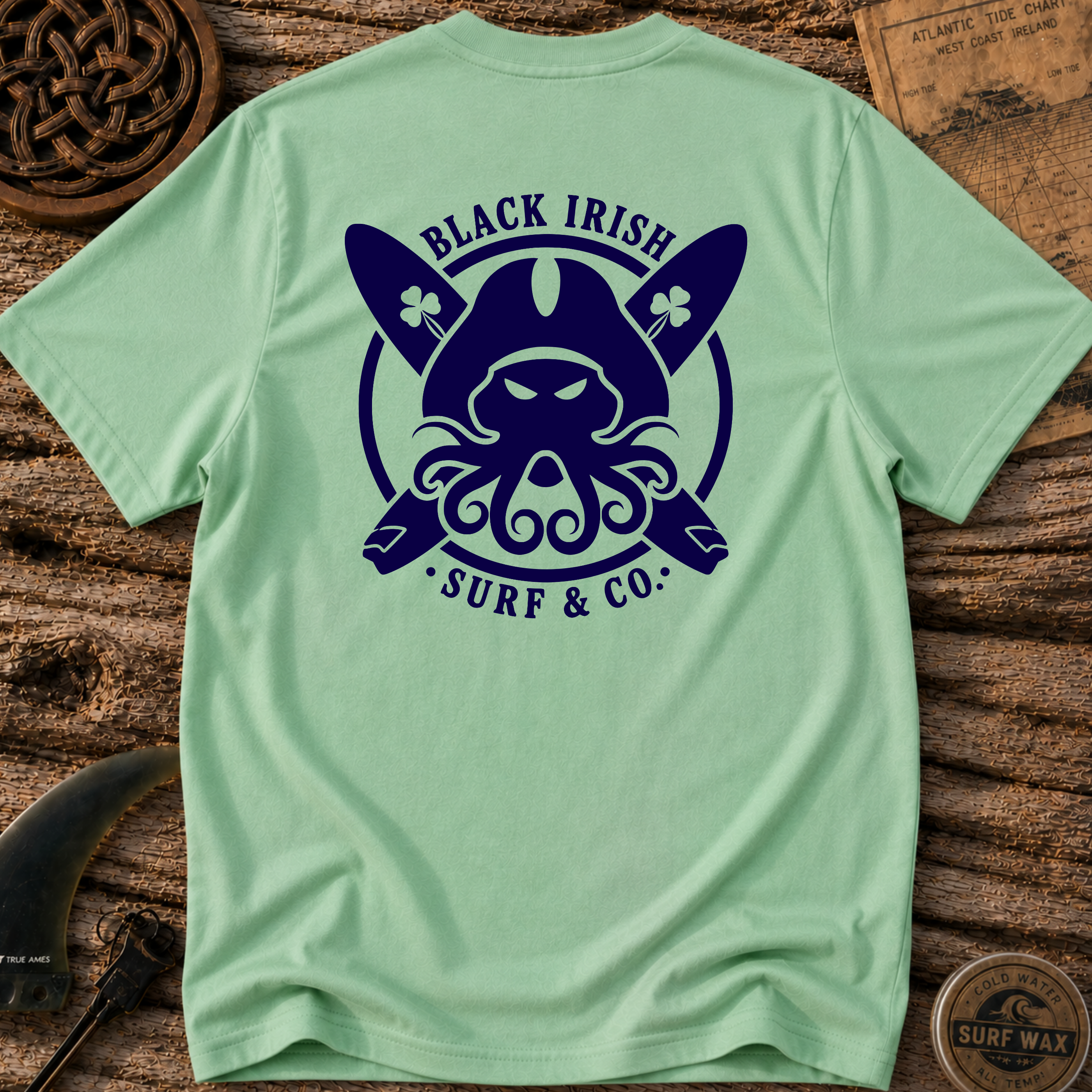 Black Irish Surf Co. Octopirate T-shirt