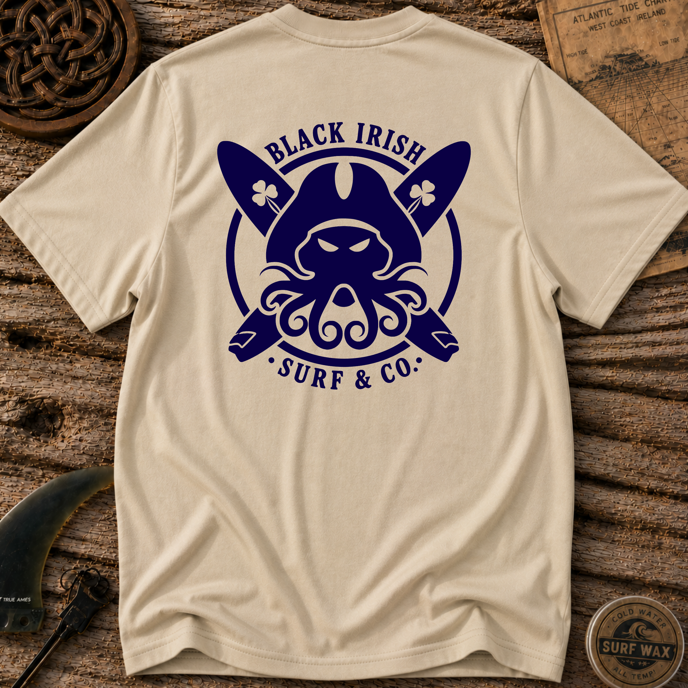 Black Irish Surf Co. Octopirate T-shirt