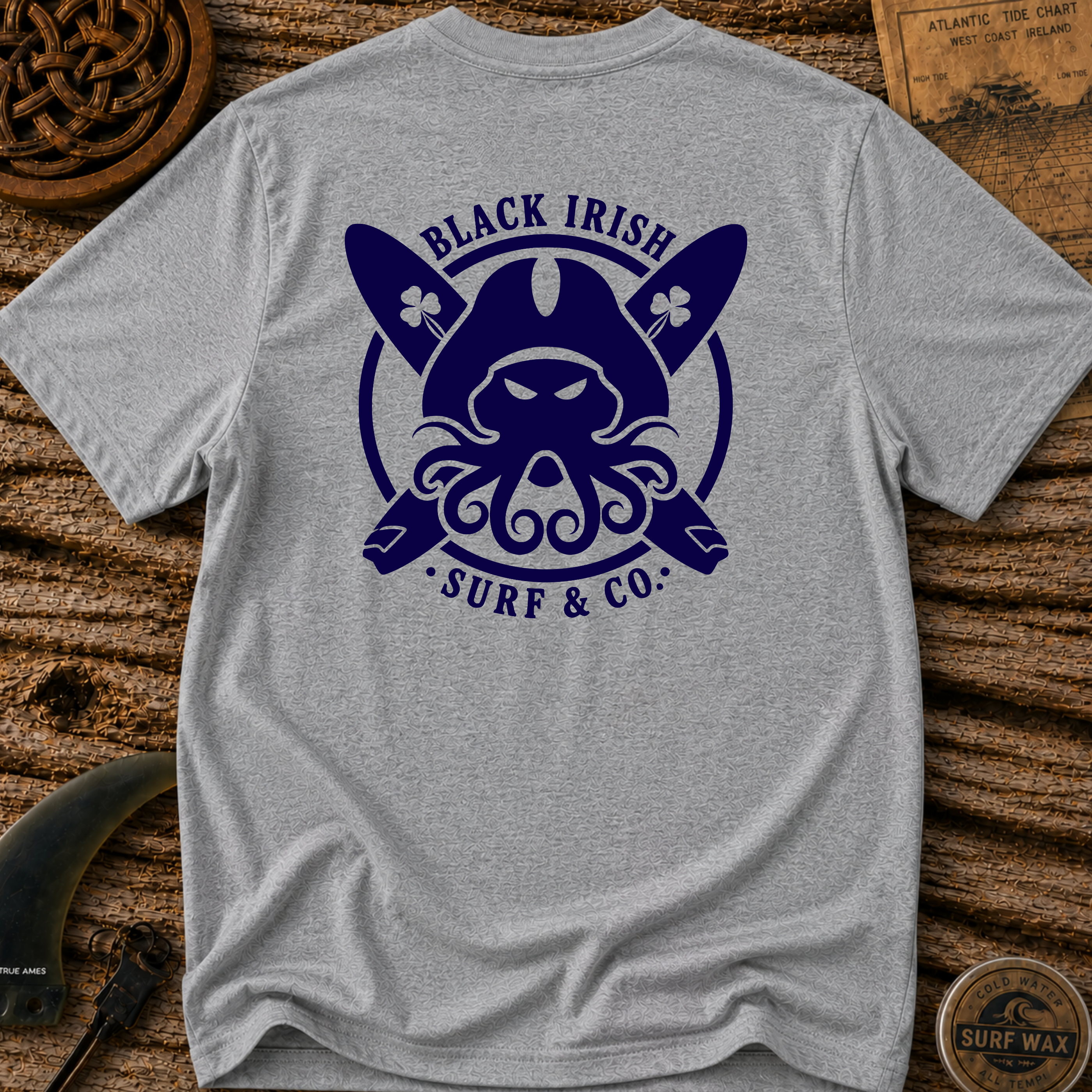 Black Irish Surf Co. Octopirate T-shirt