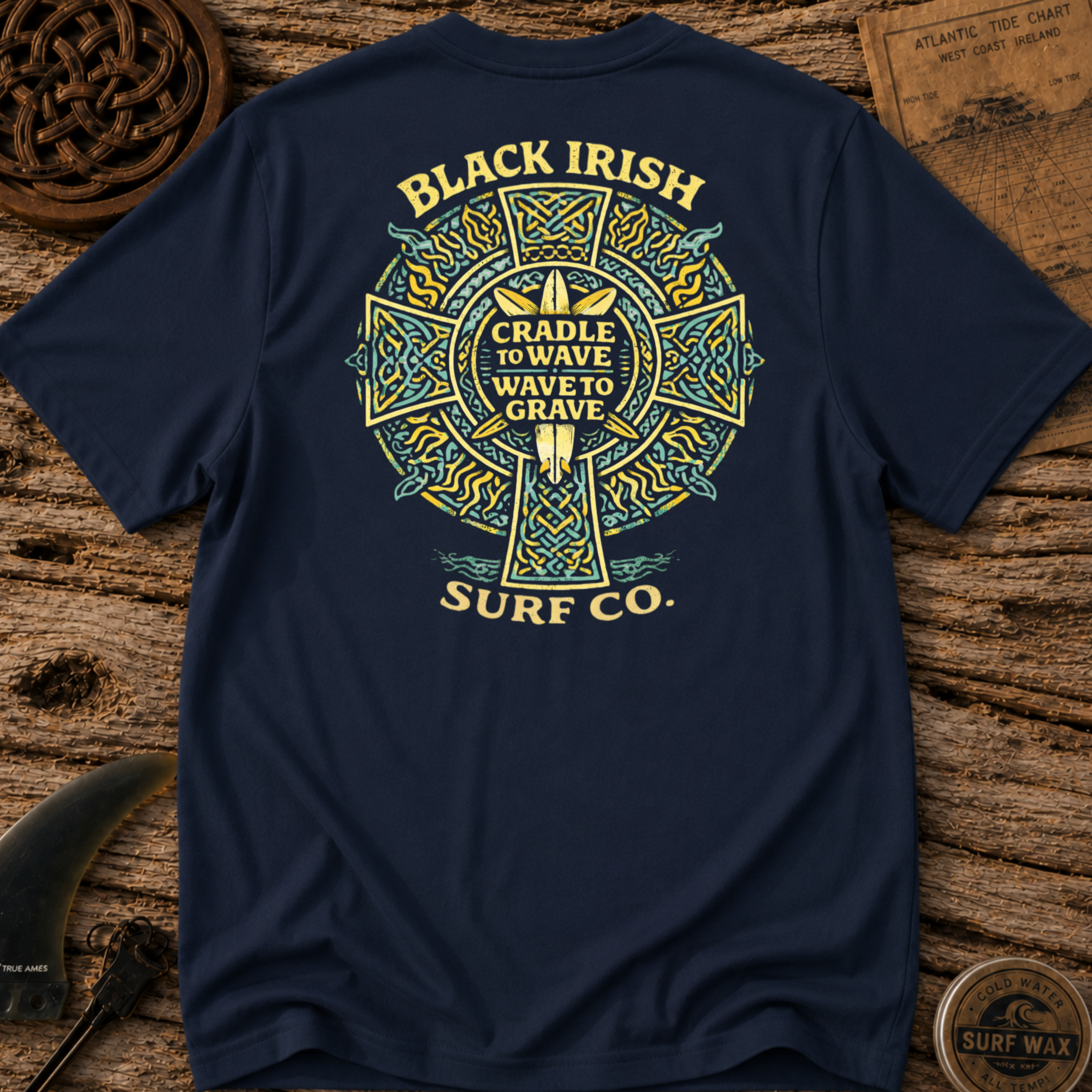 Celtic Cross Sun Surfing T-shirt