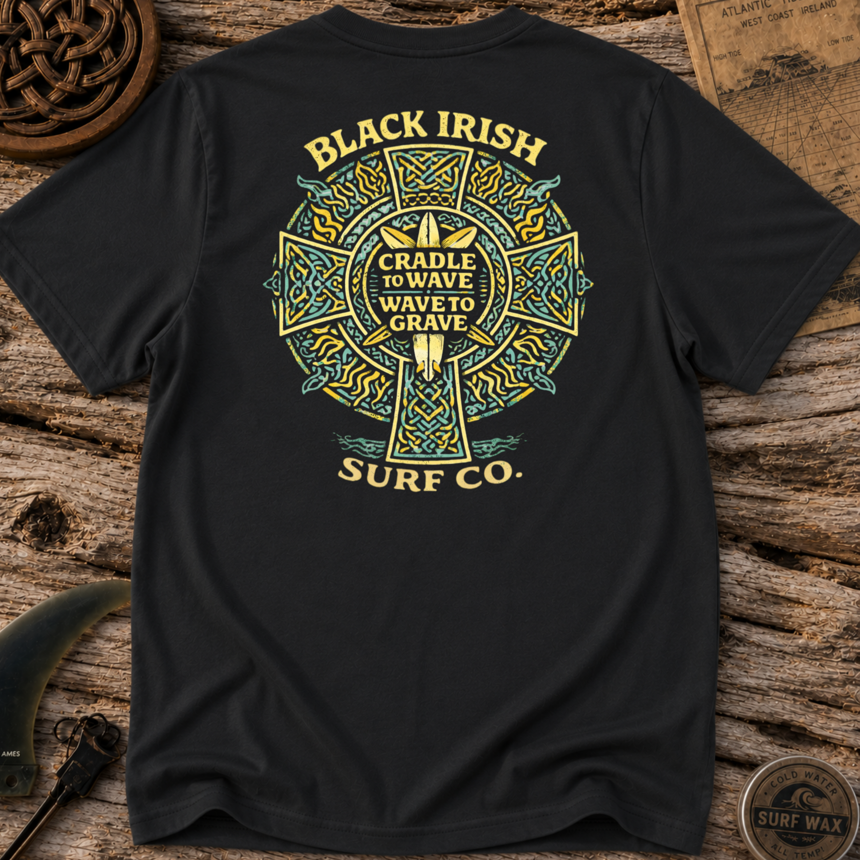 Celtic Cross Sun Surfing T-shirt