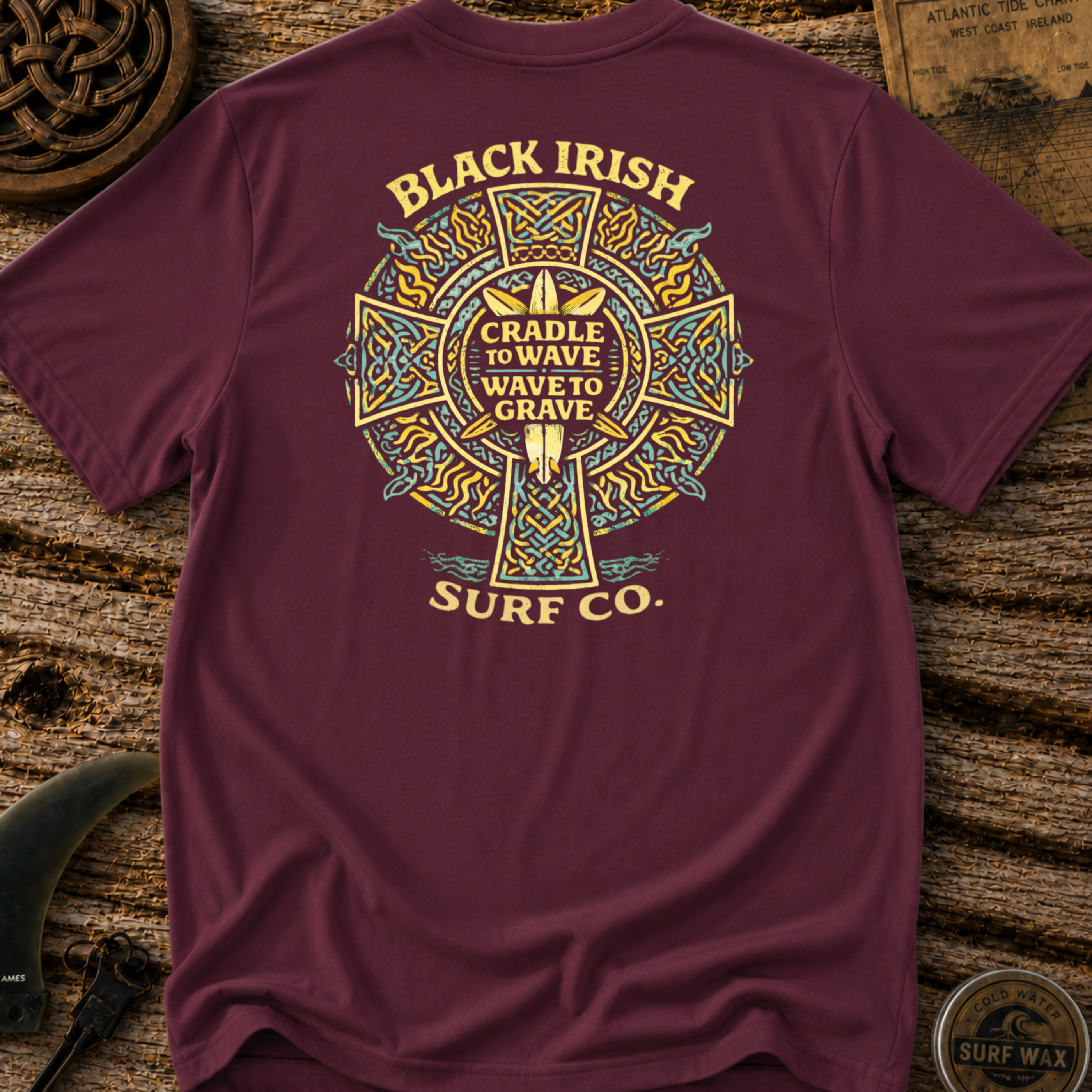 Celtic Cross Sun Surfing T-shirt