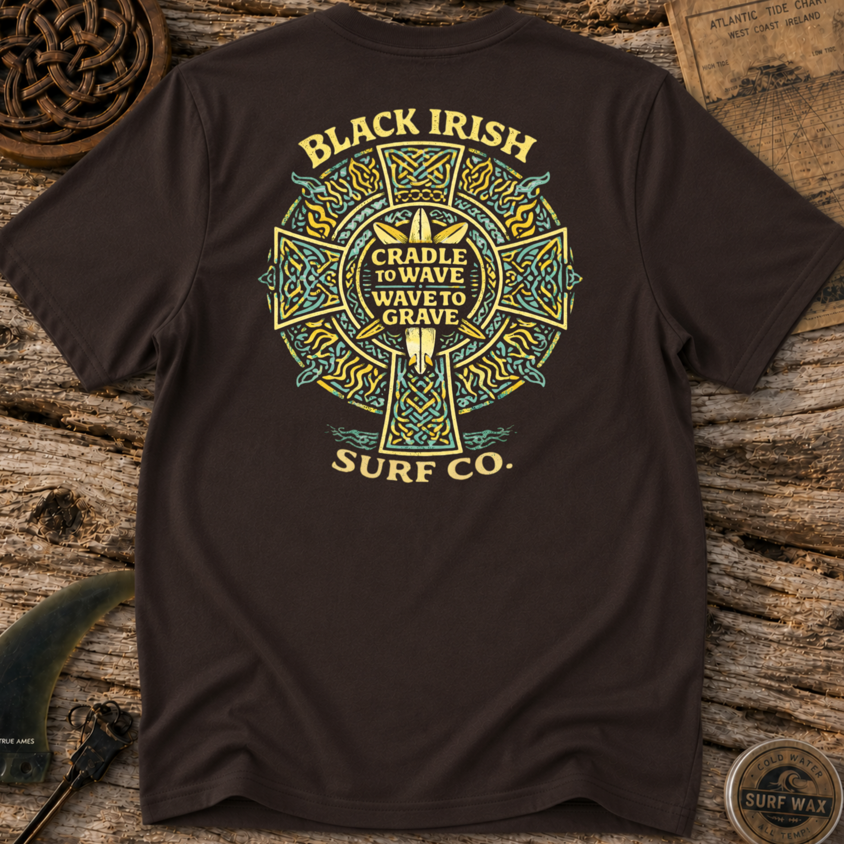 Celtic Cross Sun Surfing T-shirt