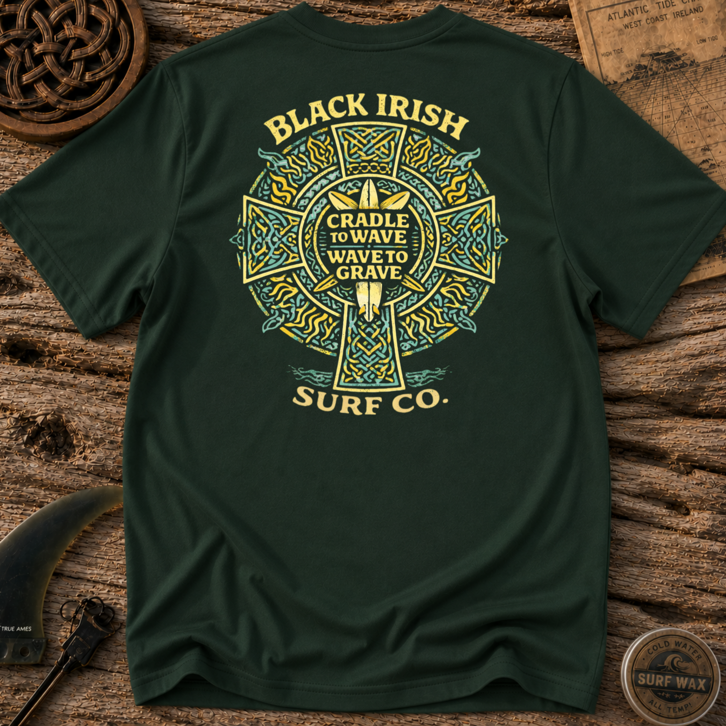 Celtic Cross Sun Surfing T-shirt