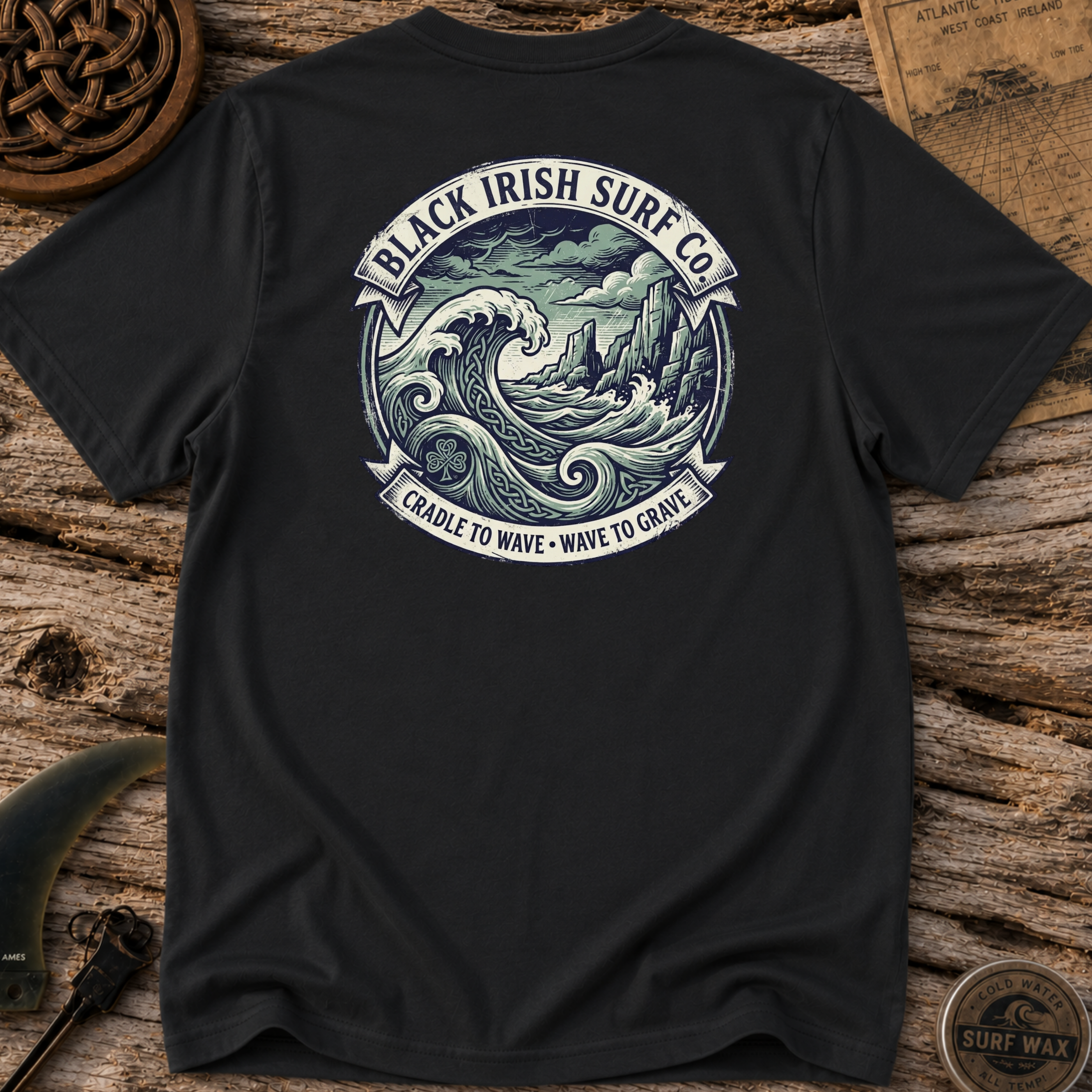 Celtic Wave Cold Water Surf T-shirt