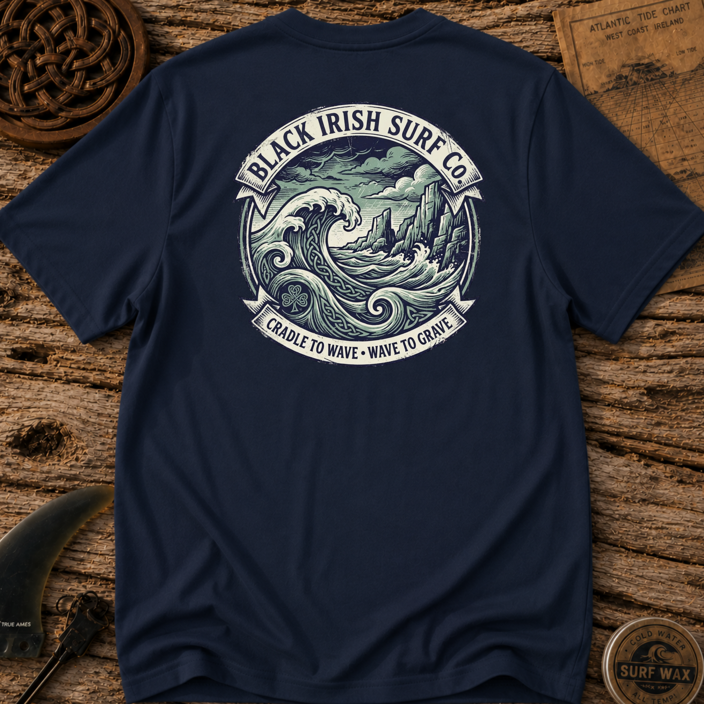 Celtic Wave Cold Water Surf T-shirt