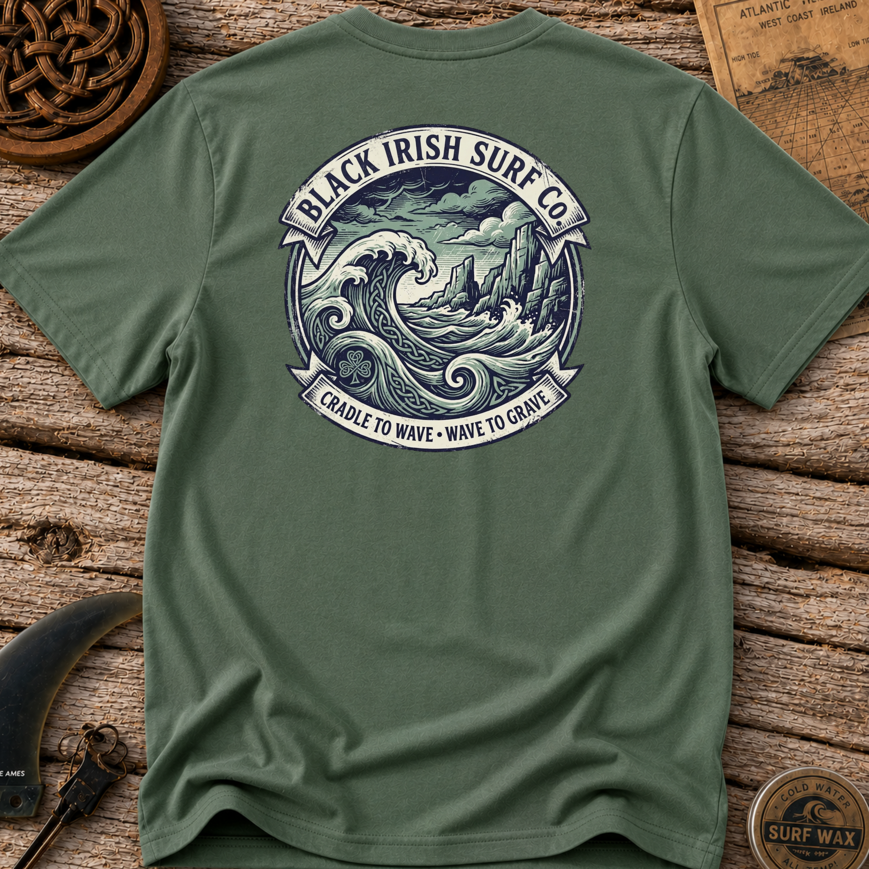 Celtic Wave Cold Water Surf T-shirt