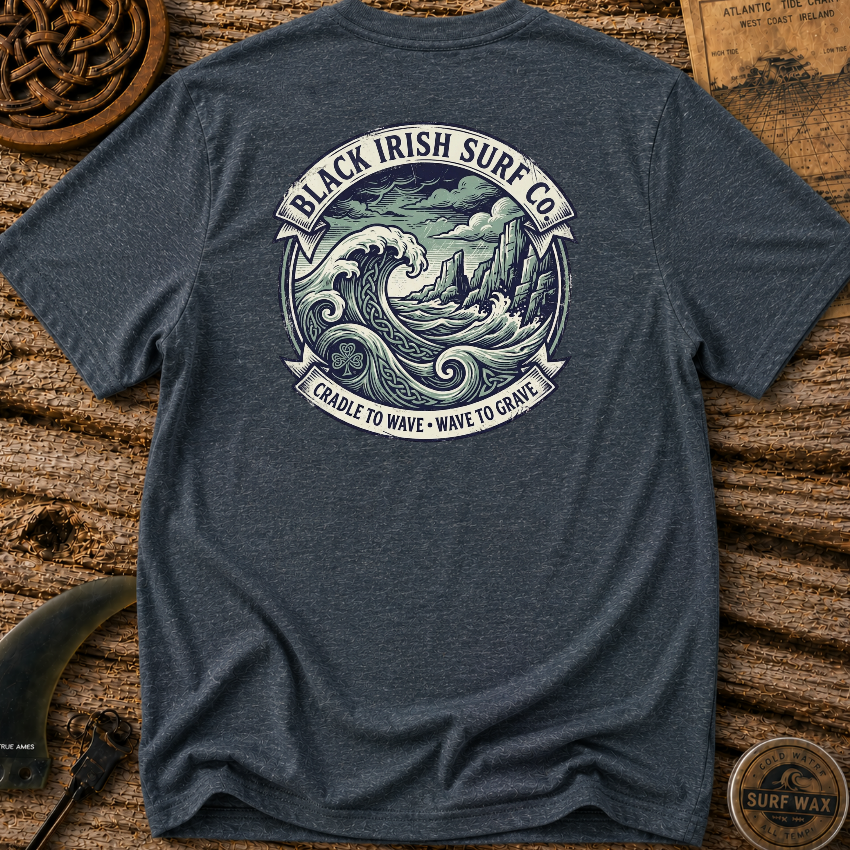 Celtic Wave Cold Water Surf T-shirt