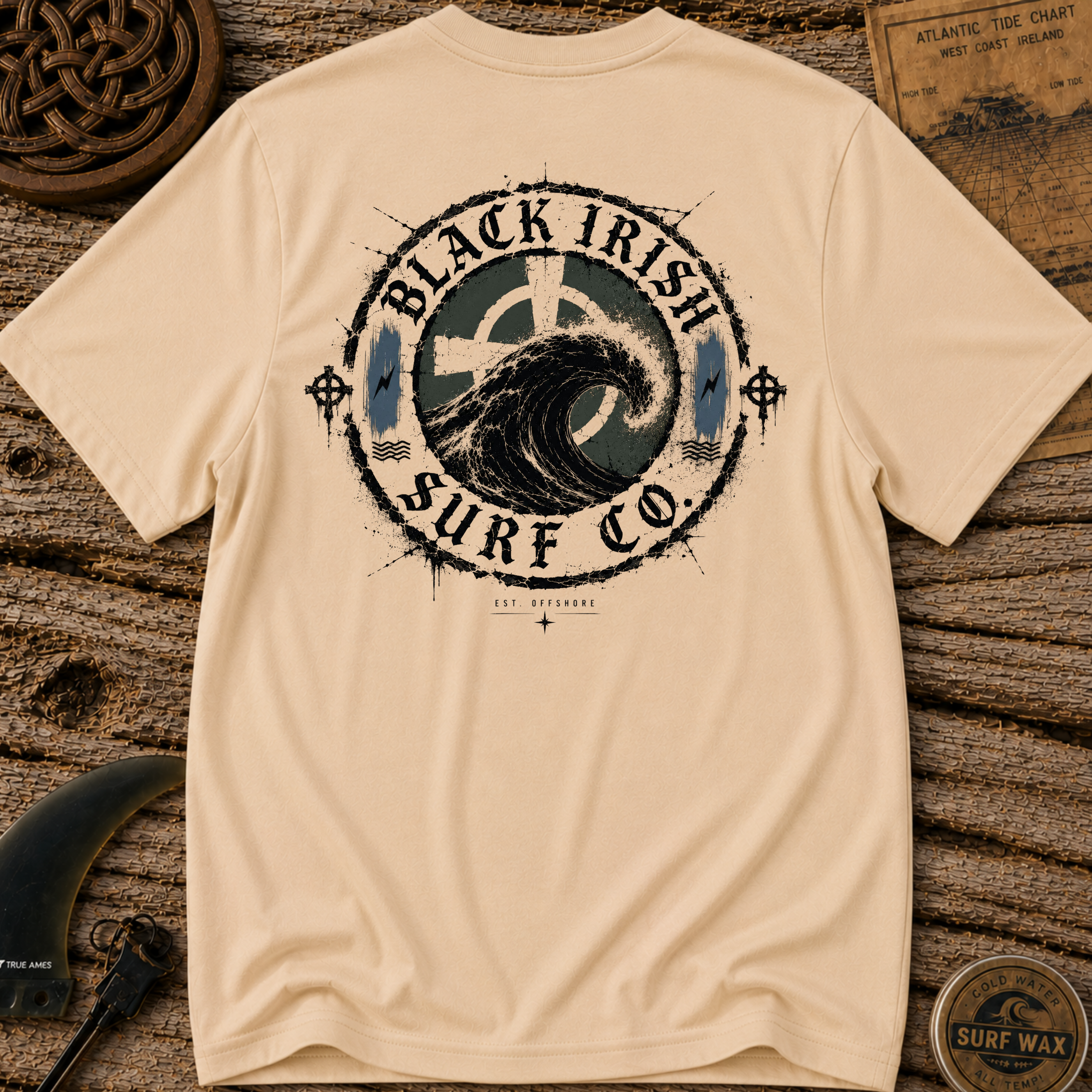 Black Irish Surf Co. Badge T-shirt