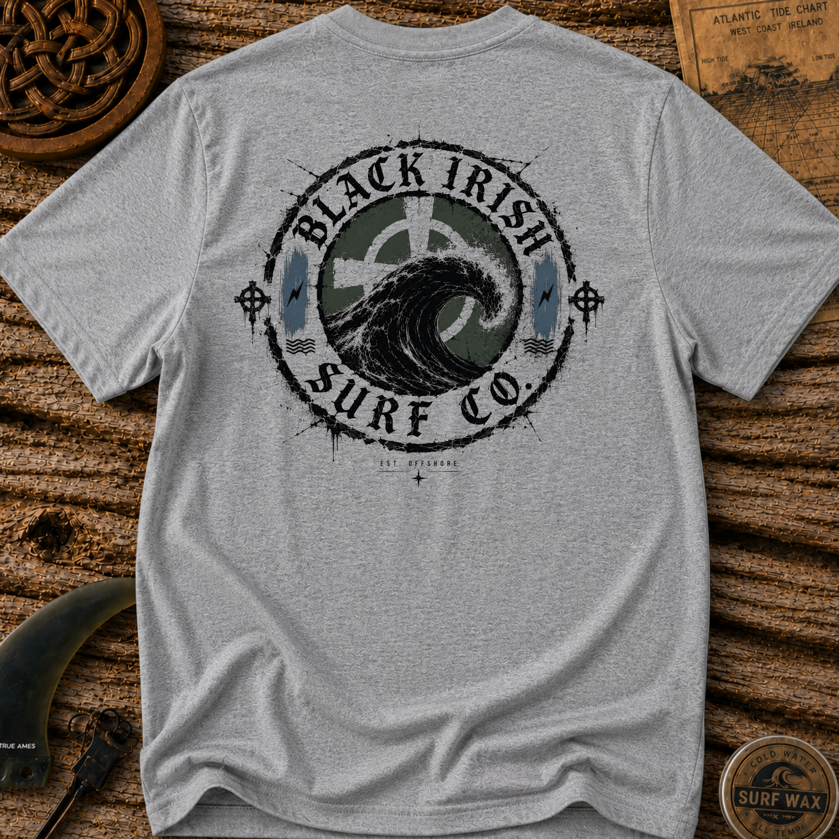 Black Irish Surf Co. Badge T-shirt