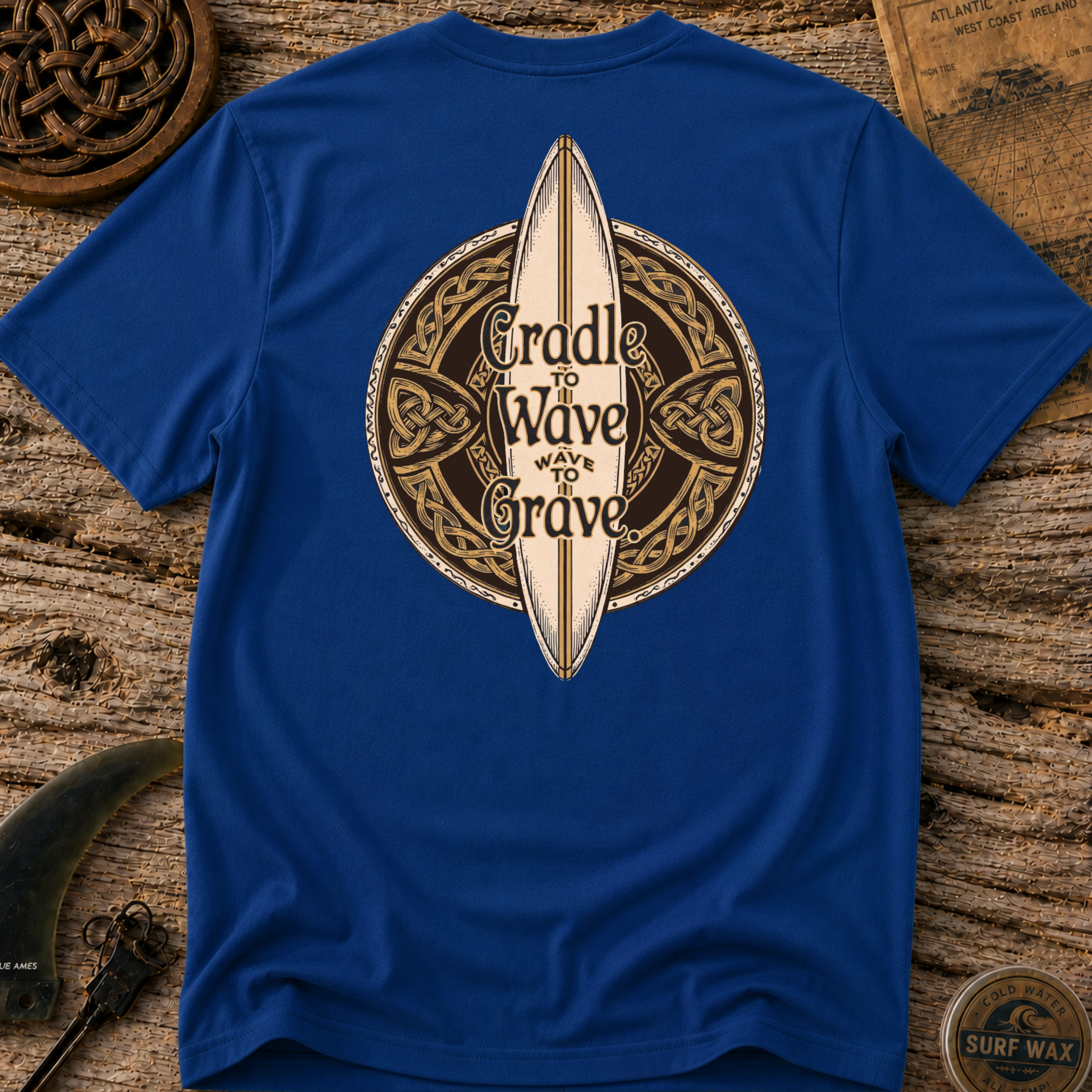 Cradle to Wave, Wave to Grave Surf Board T-shirt