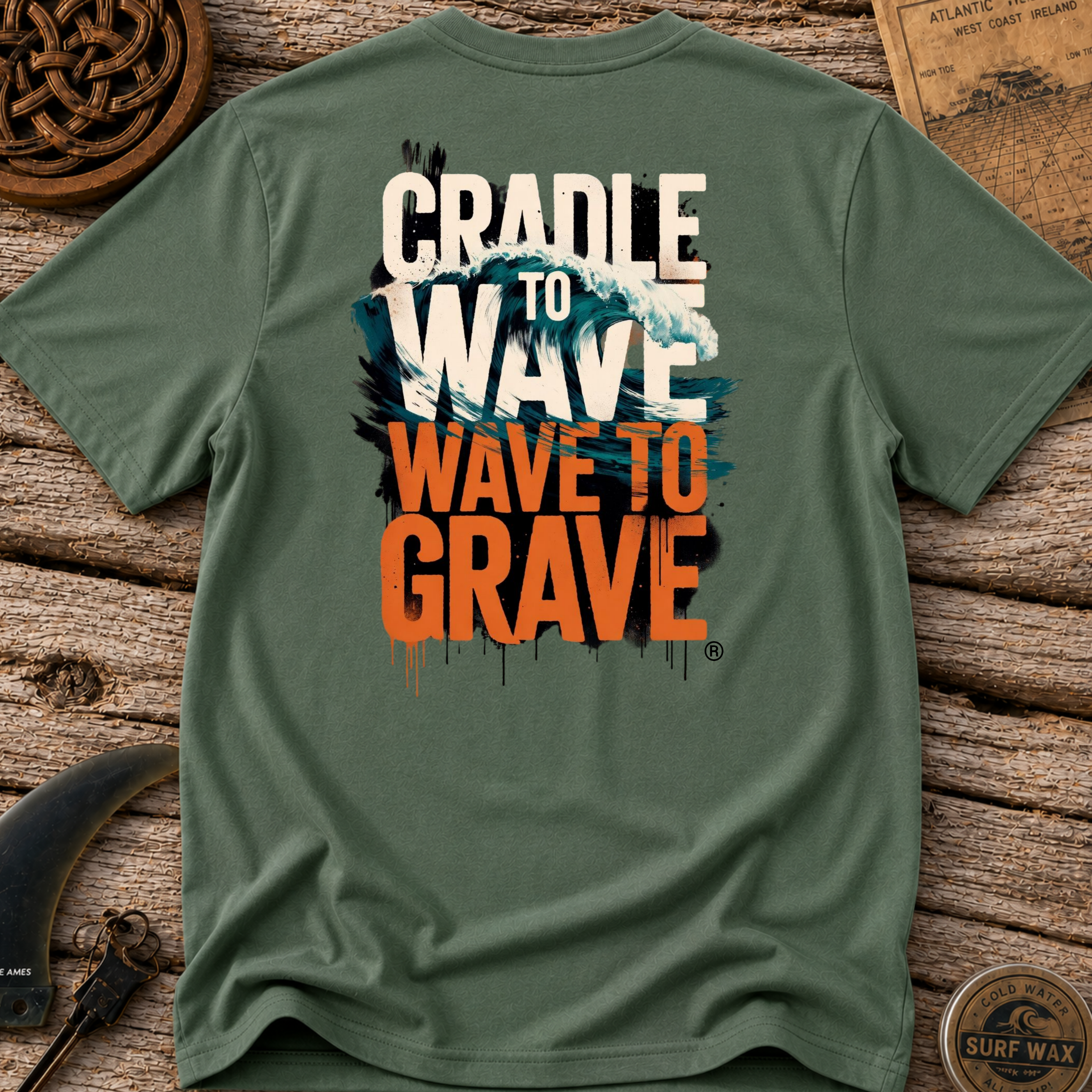 Streetwear Style Cradle To Wave T-shirt