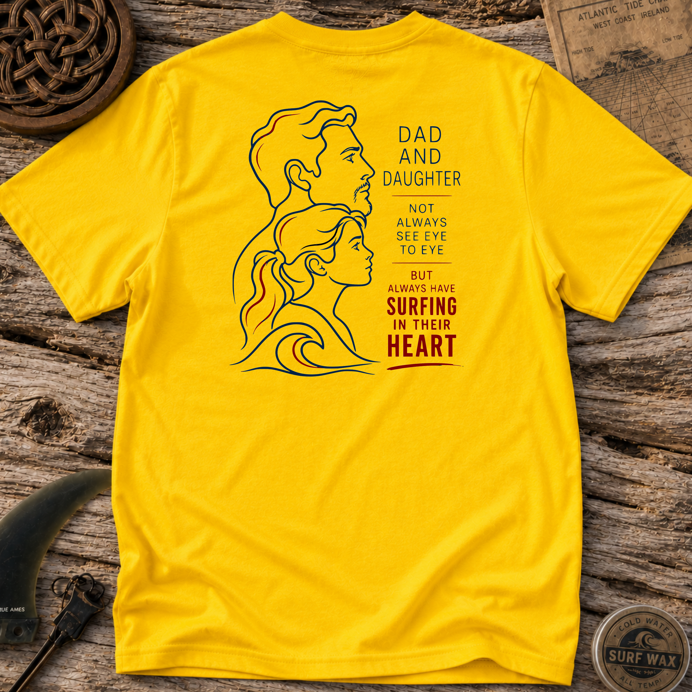 Dad and Daughter Surfing Bonds T-shirt