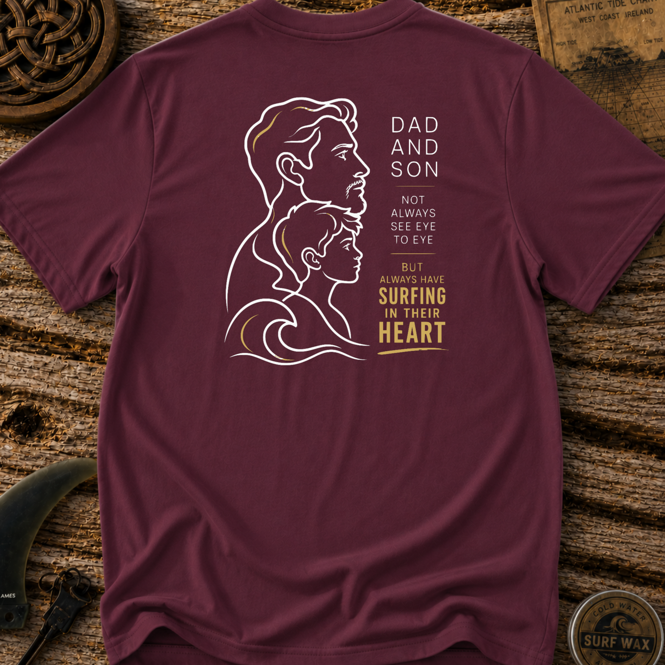 Dad and Son Surfing Pals T-shirt