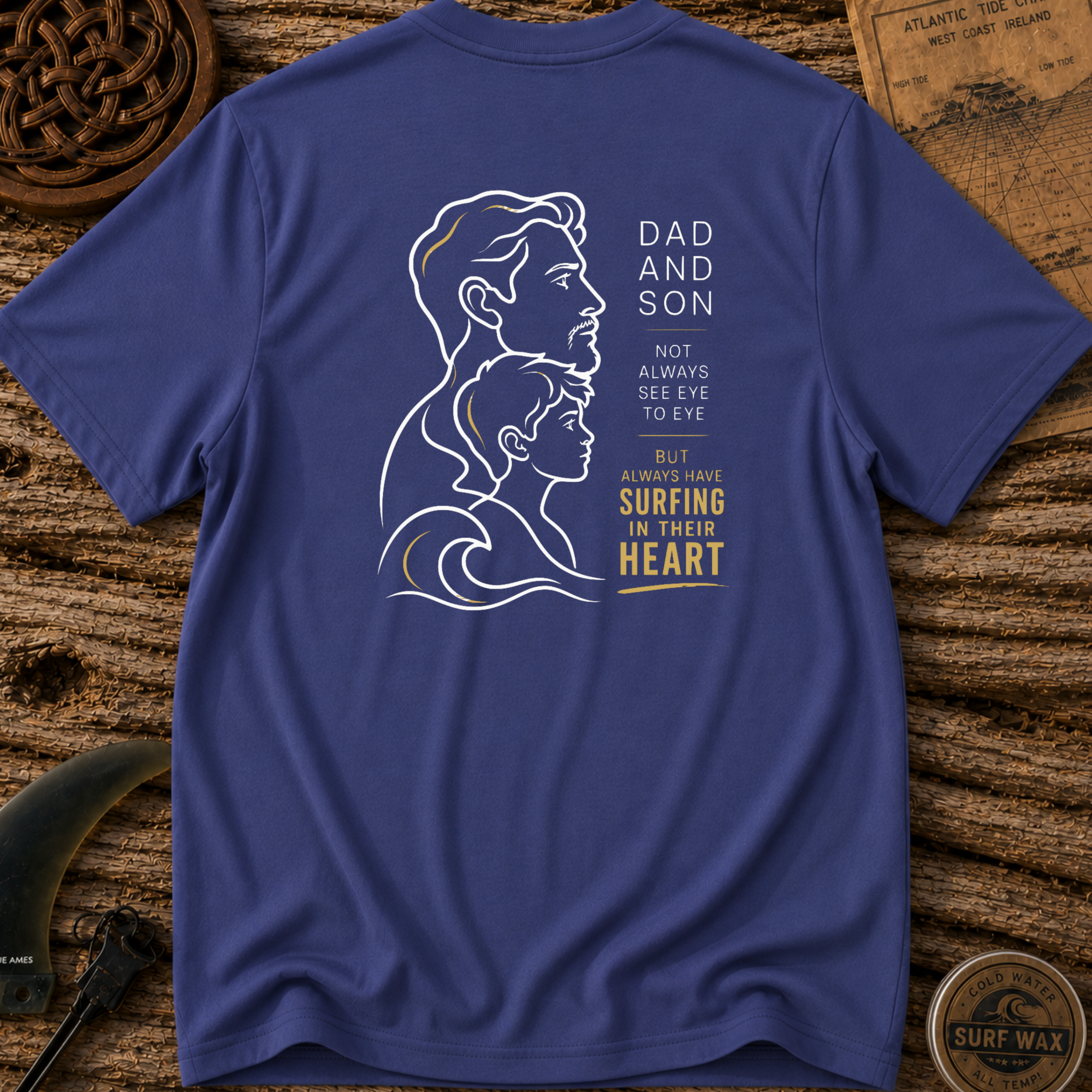 Dad and Son Surfing Pals T-shirt