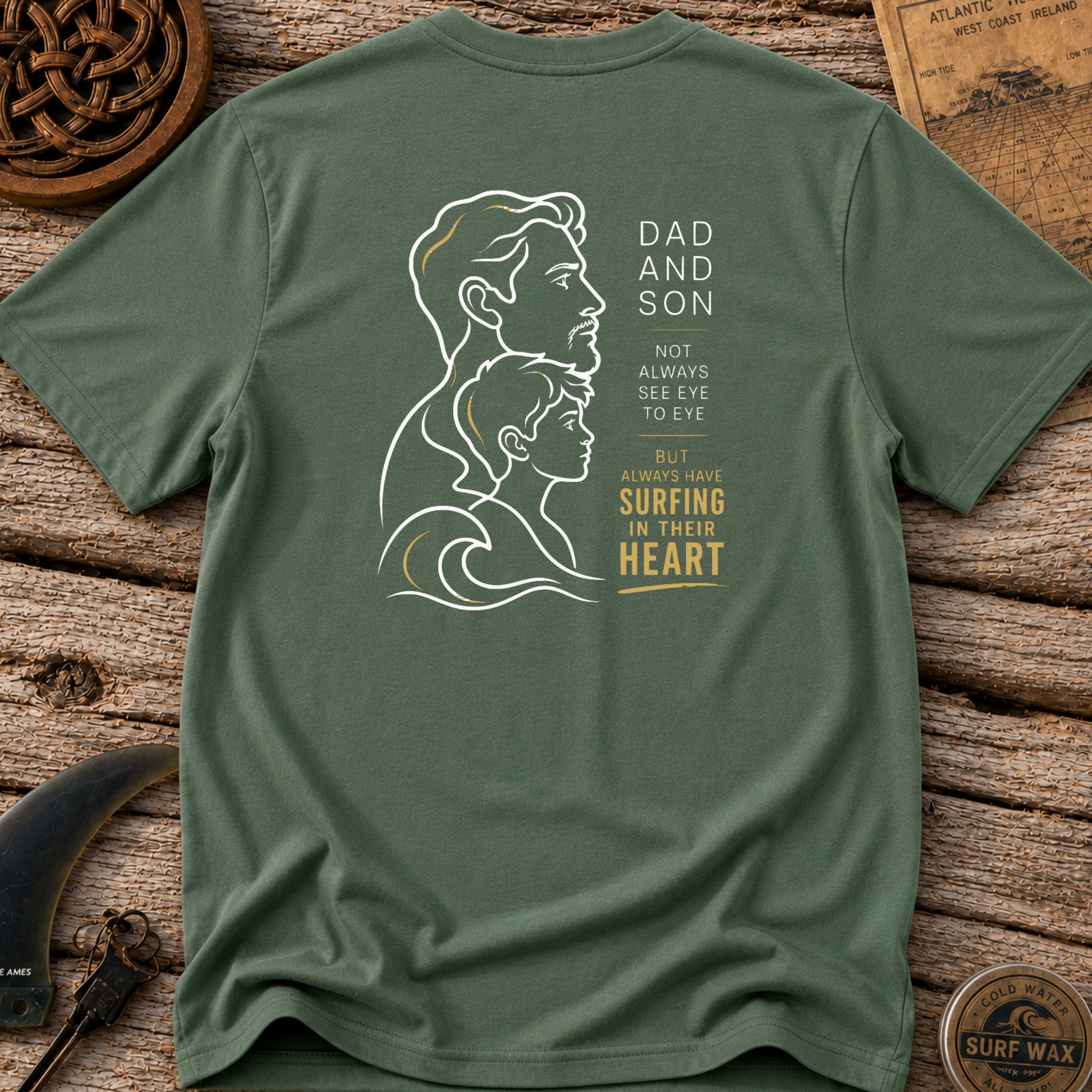 Dad and Son Surfing Pals T-shirt