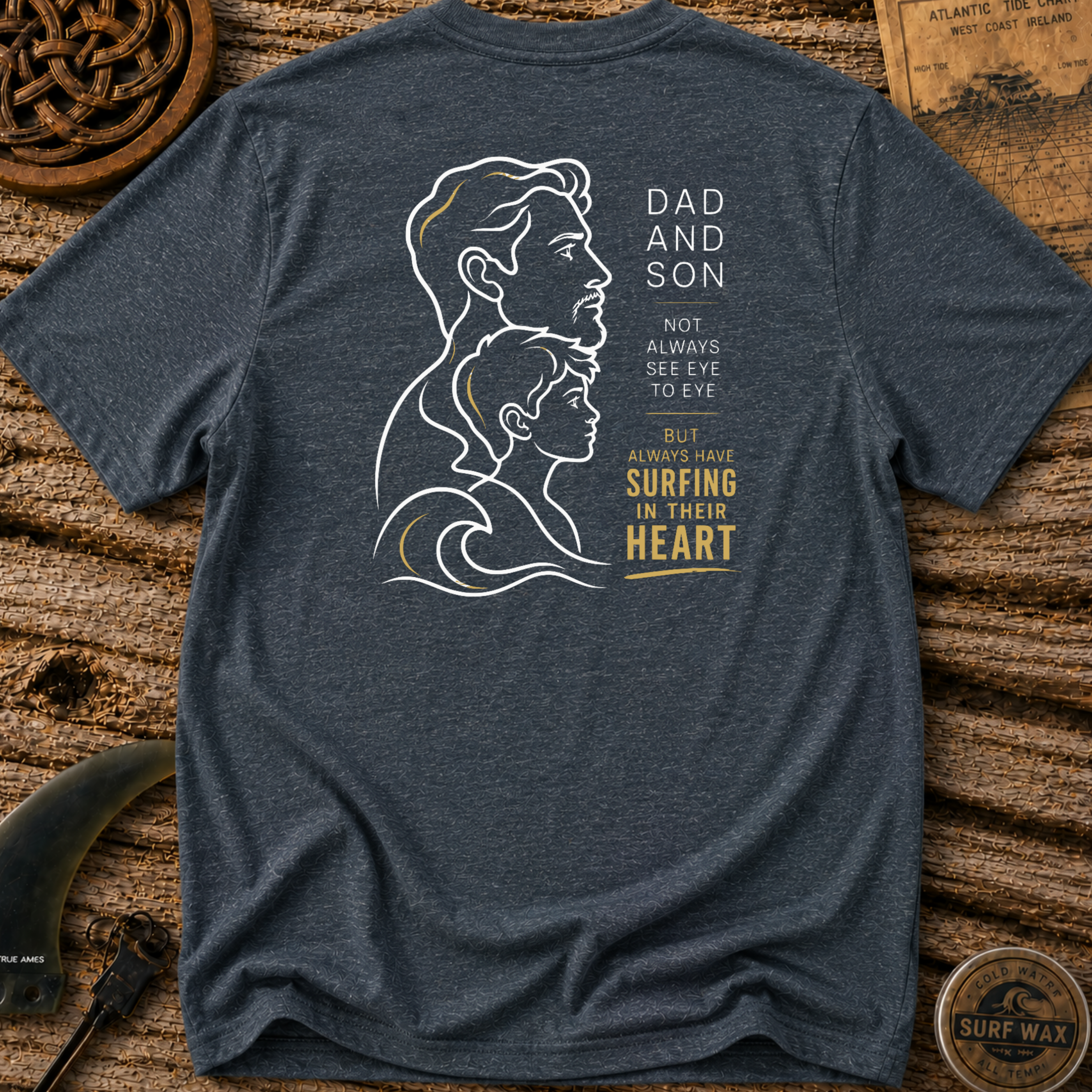 Dad and Son Surfing Pals T-shirt