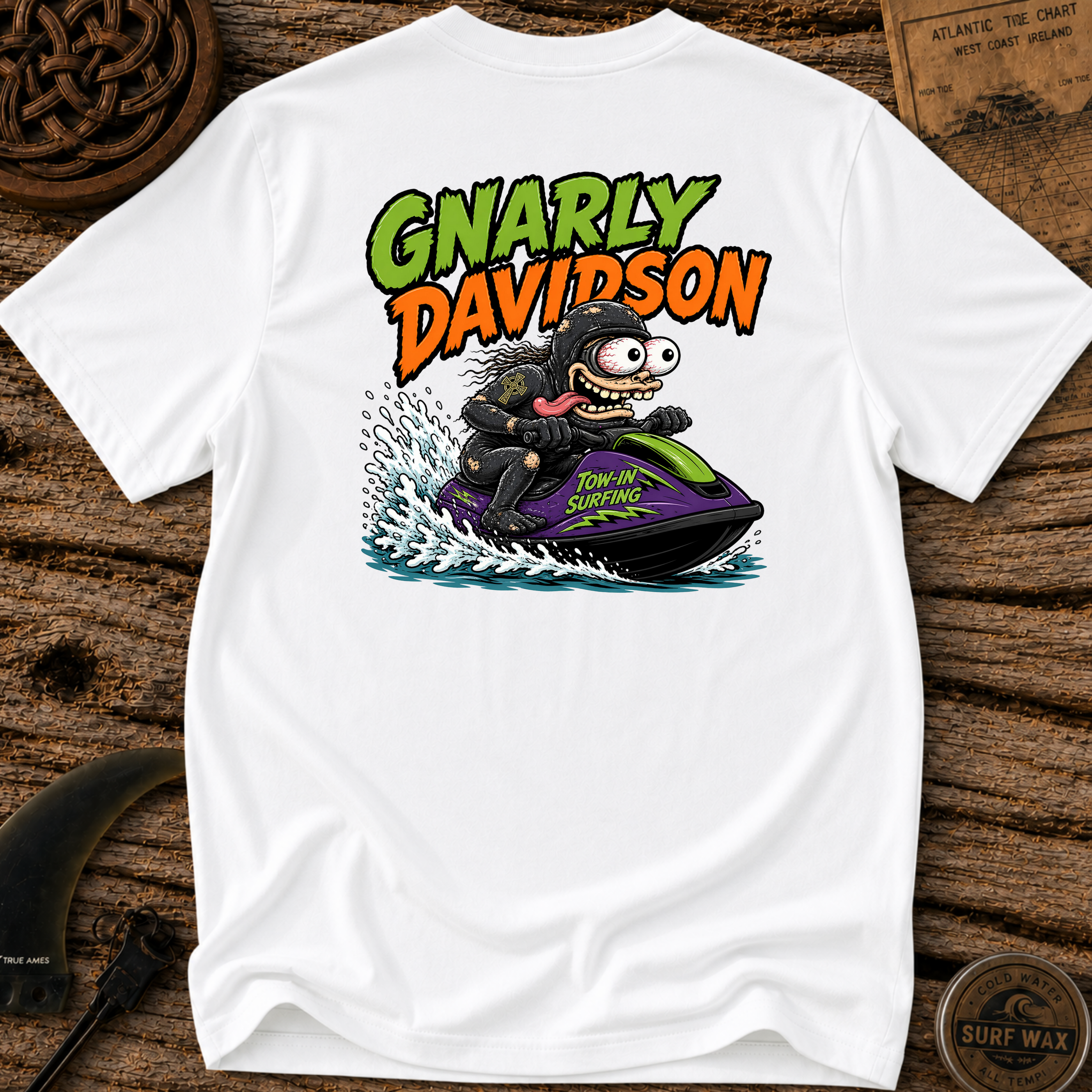 Gnarly The Wave Runner Surfing T-shirt