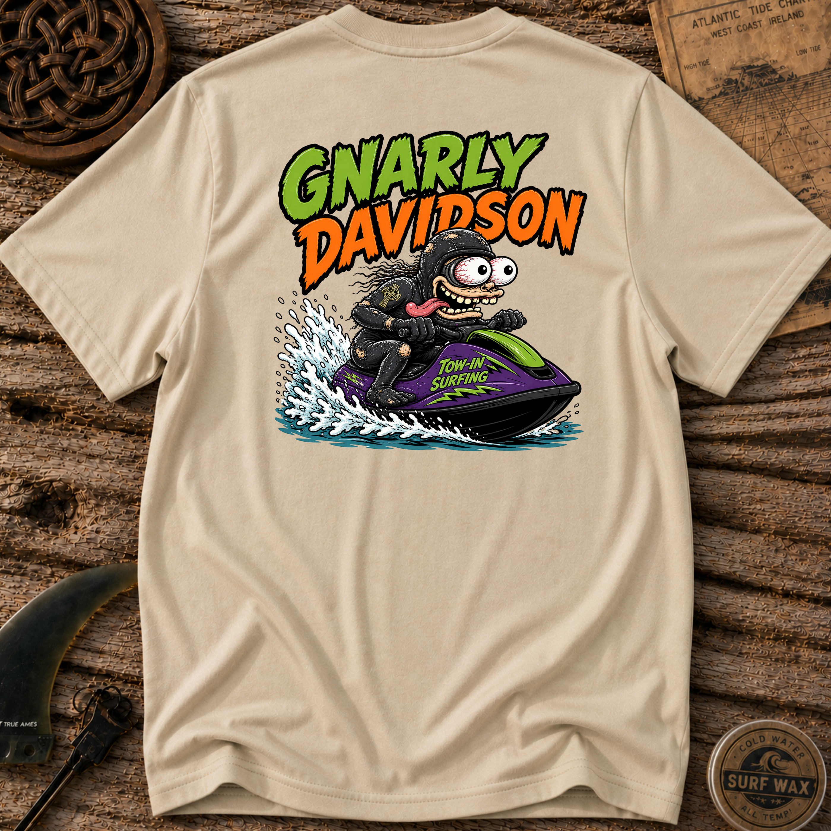 Gnarly The Wave Runner Surfing T-shirt