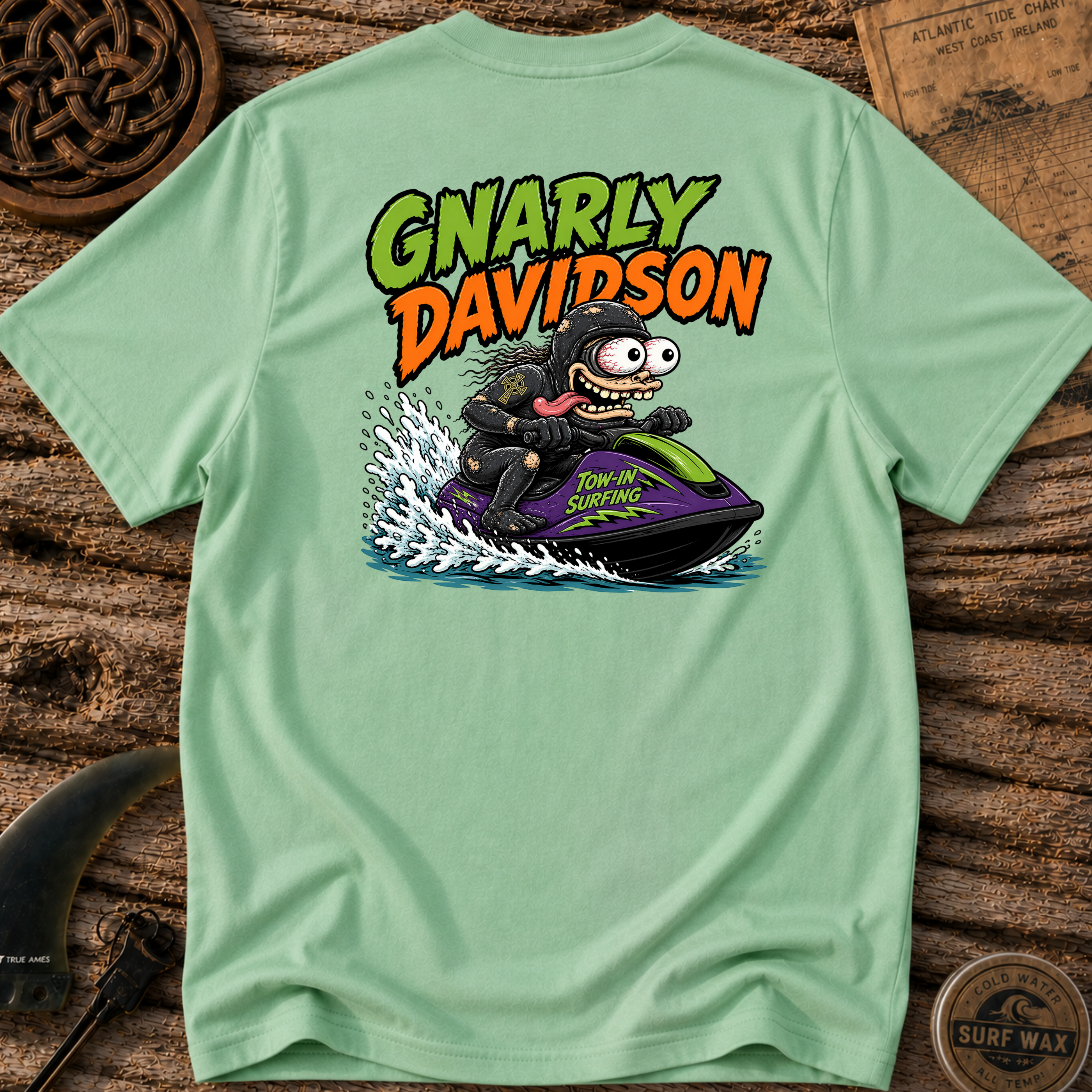 Gnarly The Wave Runner Surfing T-shirt