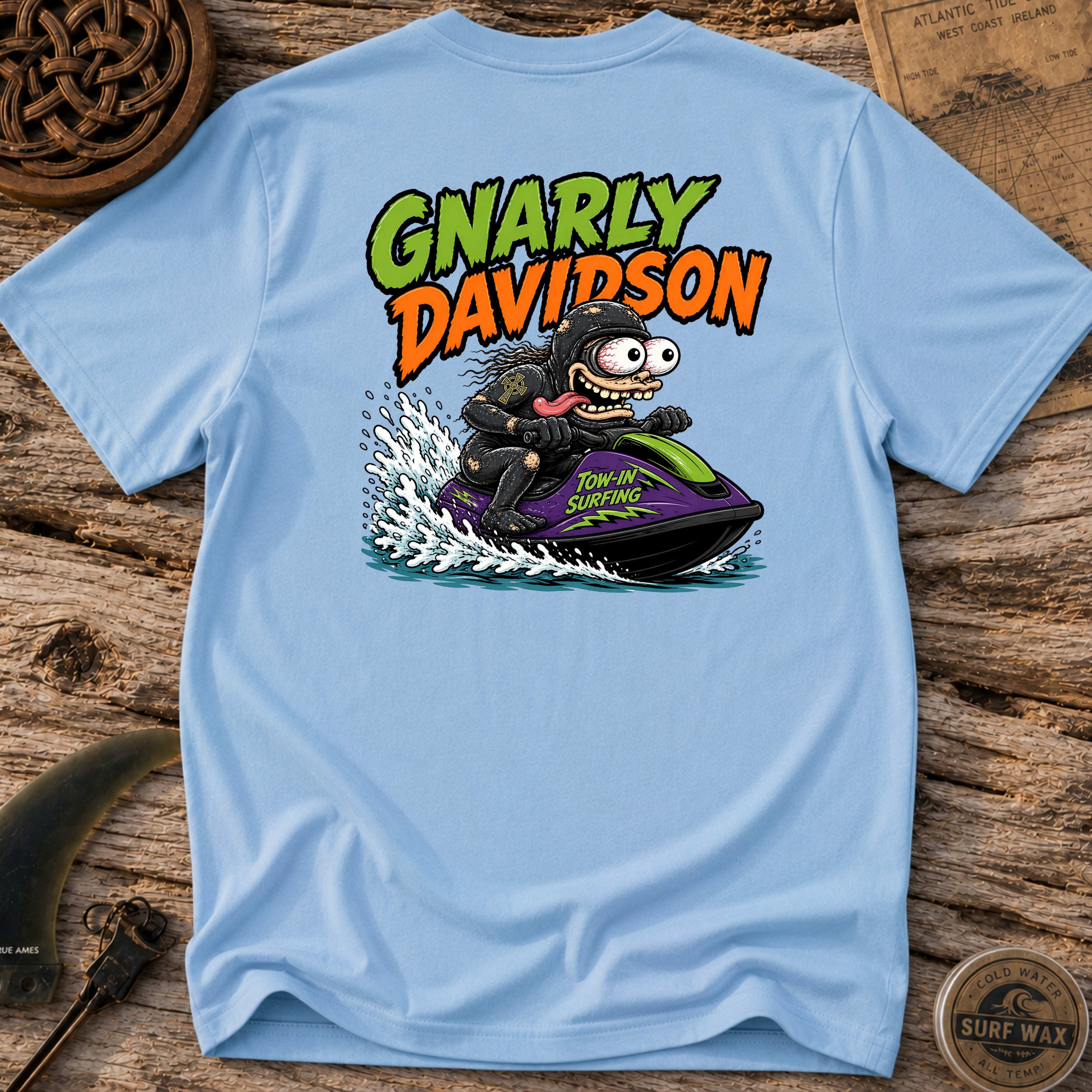 Gnarly The Wave Runner Surfing T-shirt