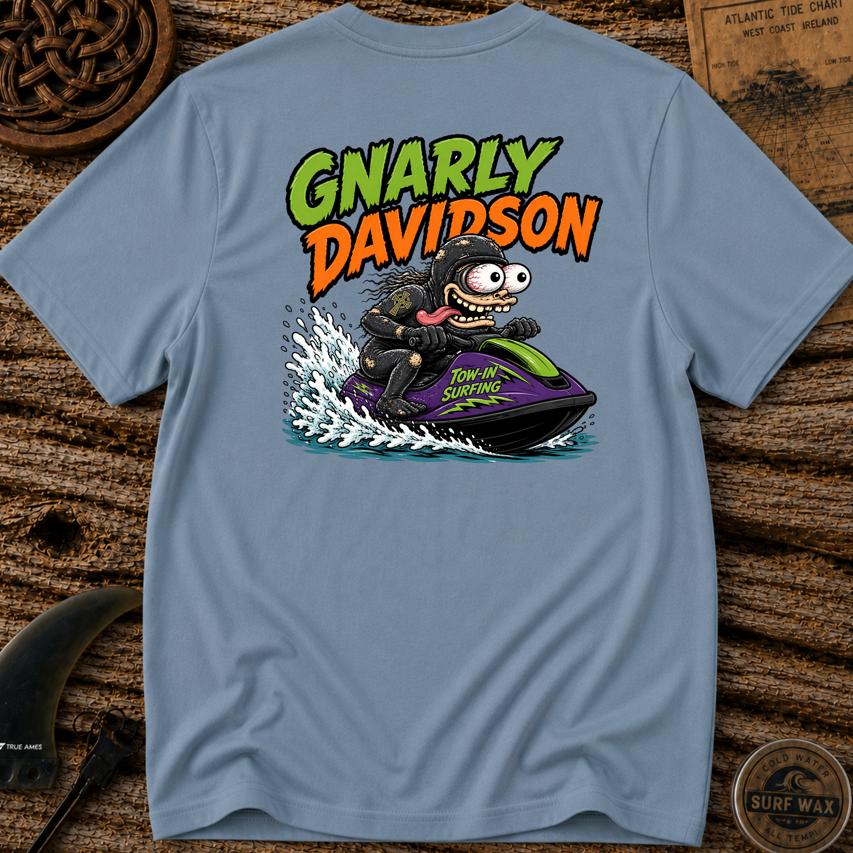 Gnarly The Wave Runner Surfing T-shirt