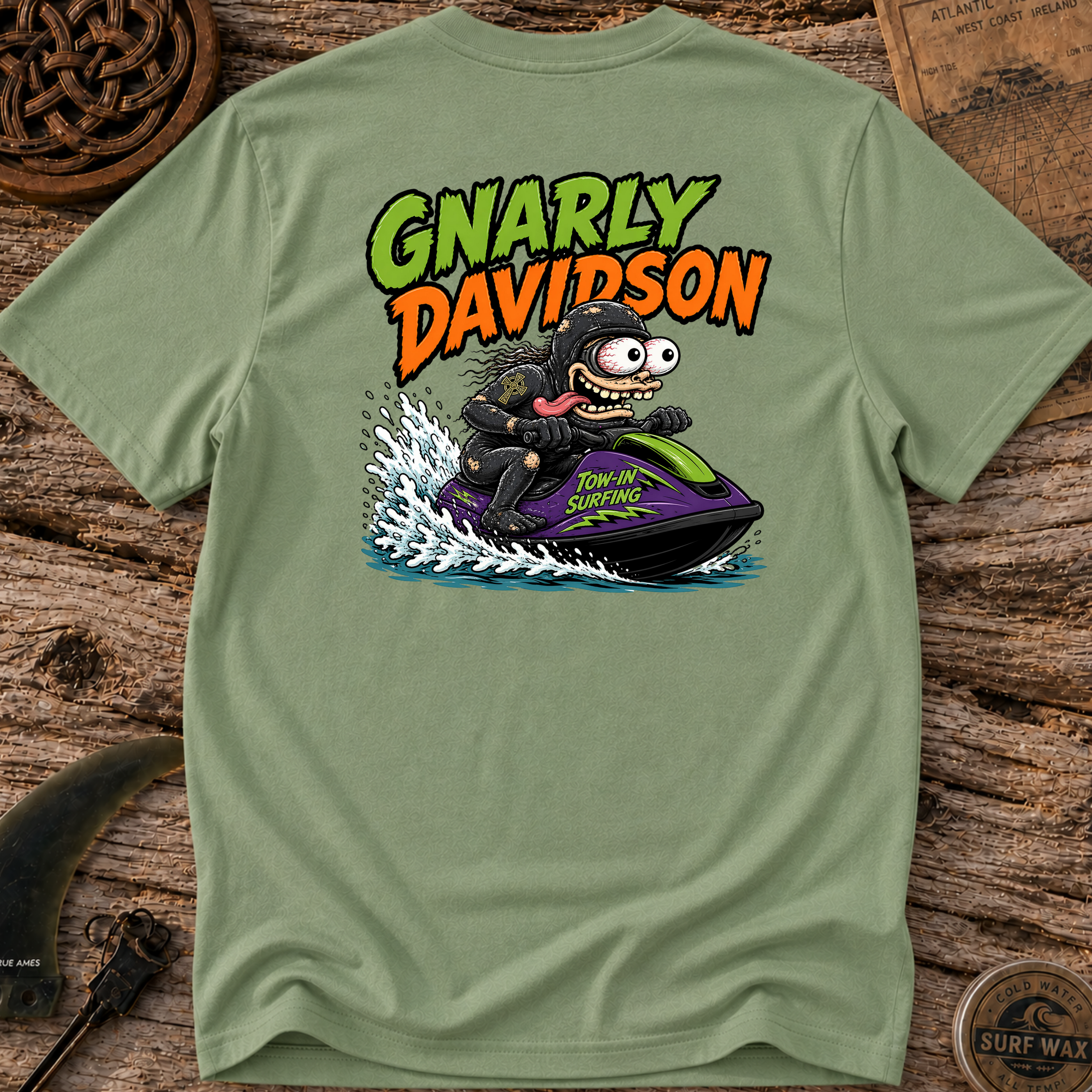 Gnarly The Wave Runner Surfing T-shirt