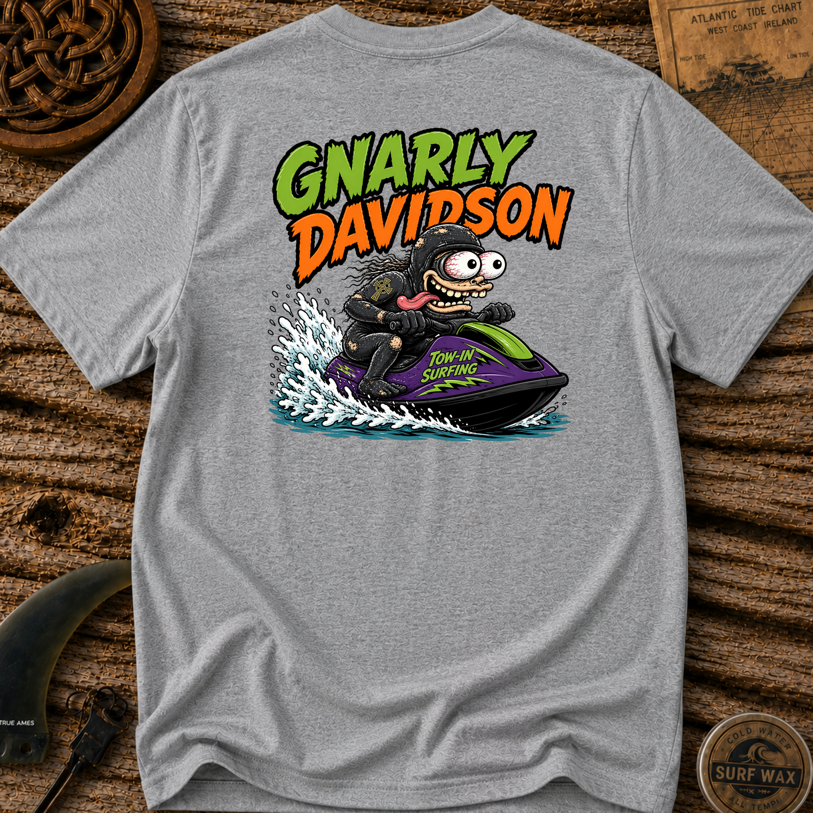 Gnarly The Wave Runner Surfing T-shirt