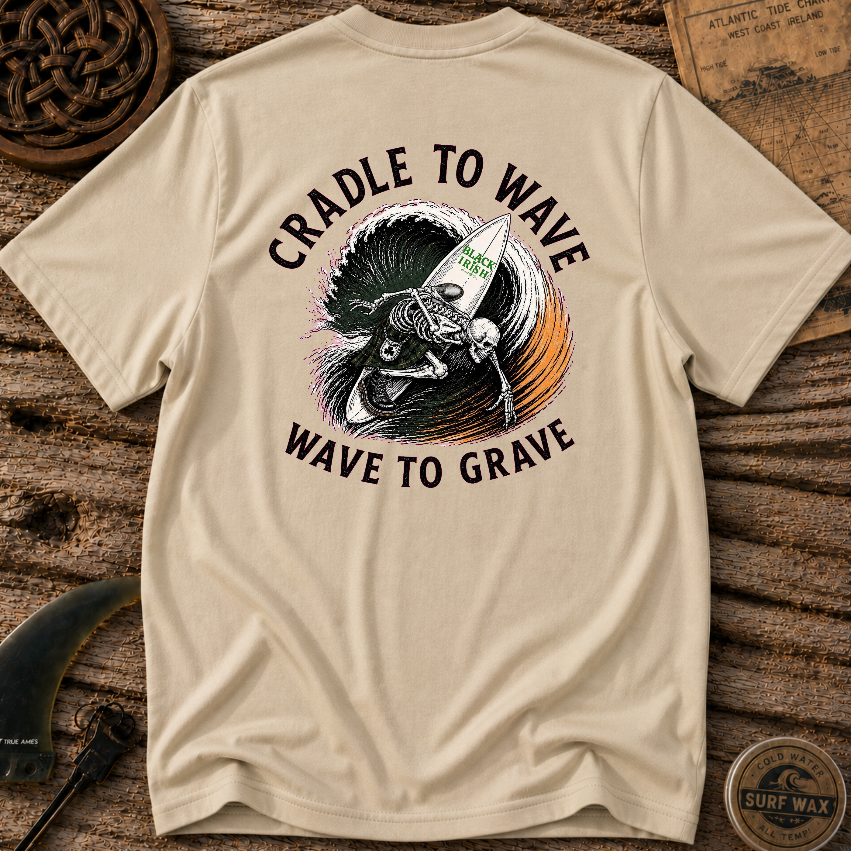 Cradle To Wave Surfing T-shirt