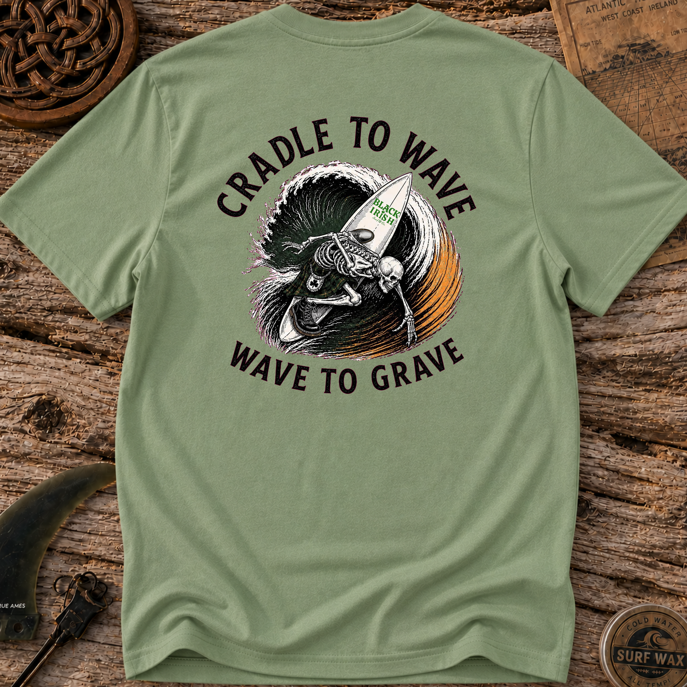 Cradle To Wave Surfing T-shirt